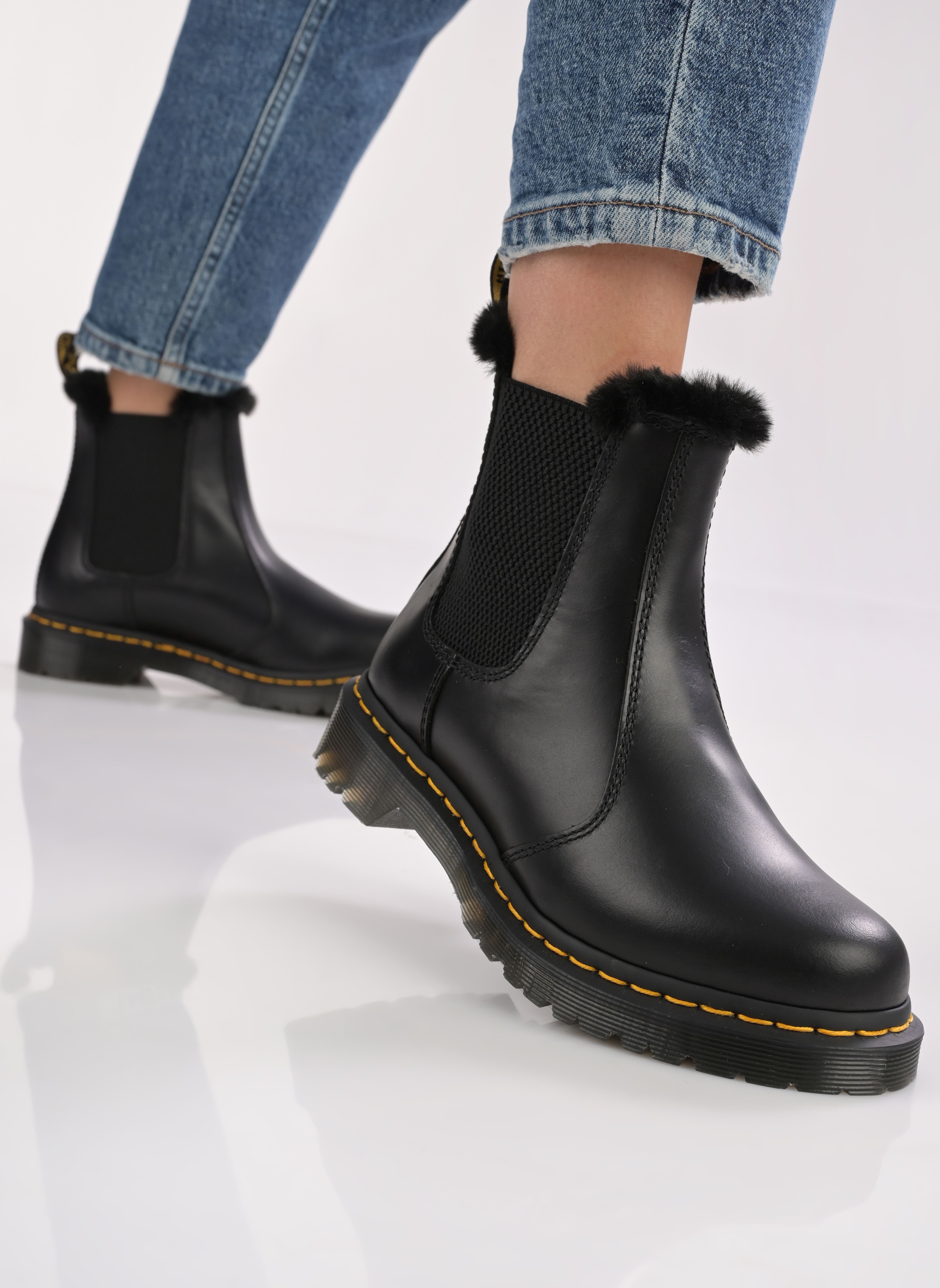 Niedrige Ankle Boots 2976 Leonore damen schwarz Dr. Martens Niedrige Ankle Boots 2976 Leonore damen schwarz DARK GREY ATLAS