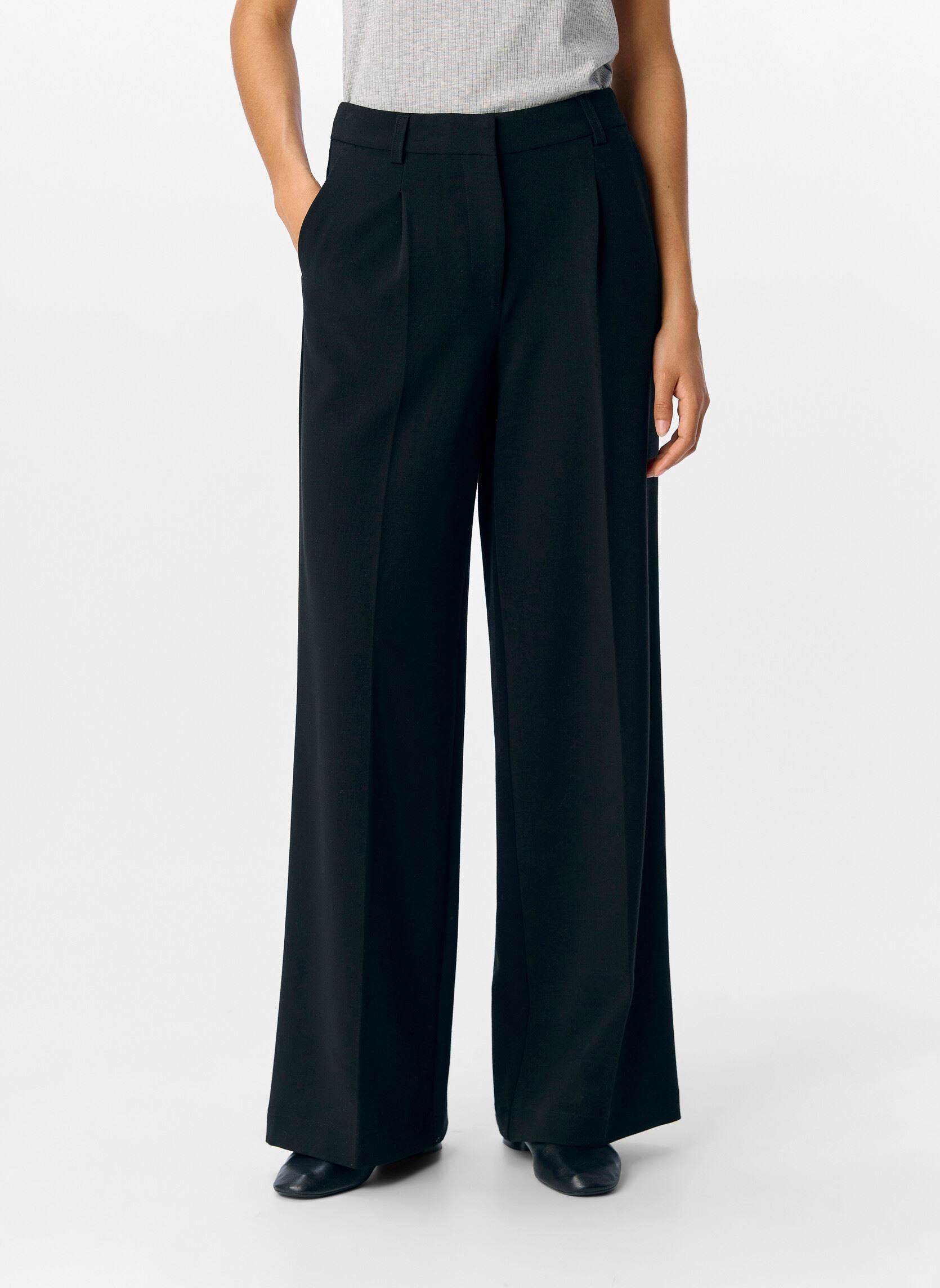 Pantalons larges OBJLISA WIDE PANT NOOS femme noir OBJECT Pantalons larges OBJLISA WIDE PANT NOOS femme noir BLACK