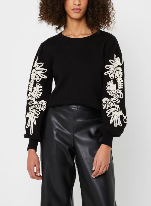 OBJECT Pullover OBJJOANA L/S KNIT PULLOVER 123 damen schwarz