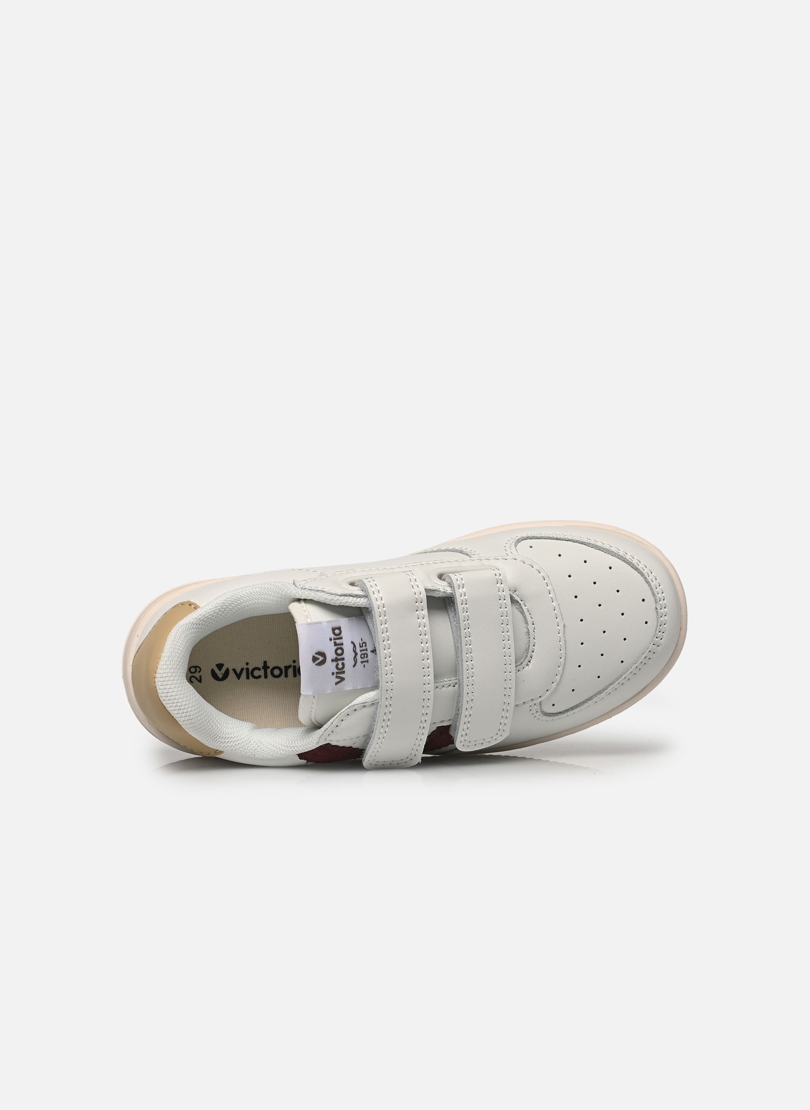 Niedrige Sneaker Tiempo Tiras Efecto Piel mädchen weiß Victoria Niedrige Sneaker Tiempo Tiras Efecto Piel mädchen weiß burdeos