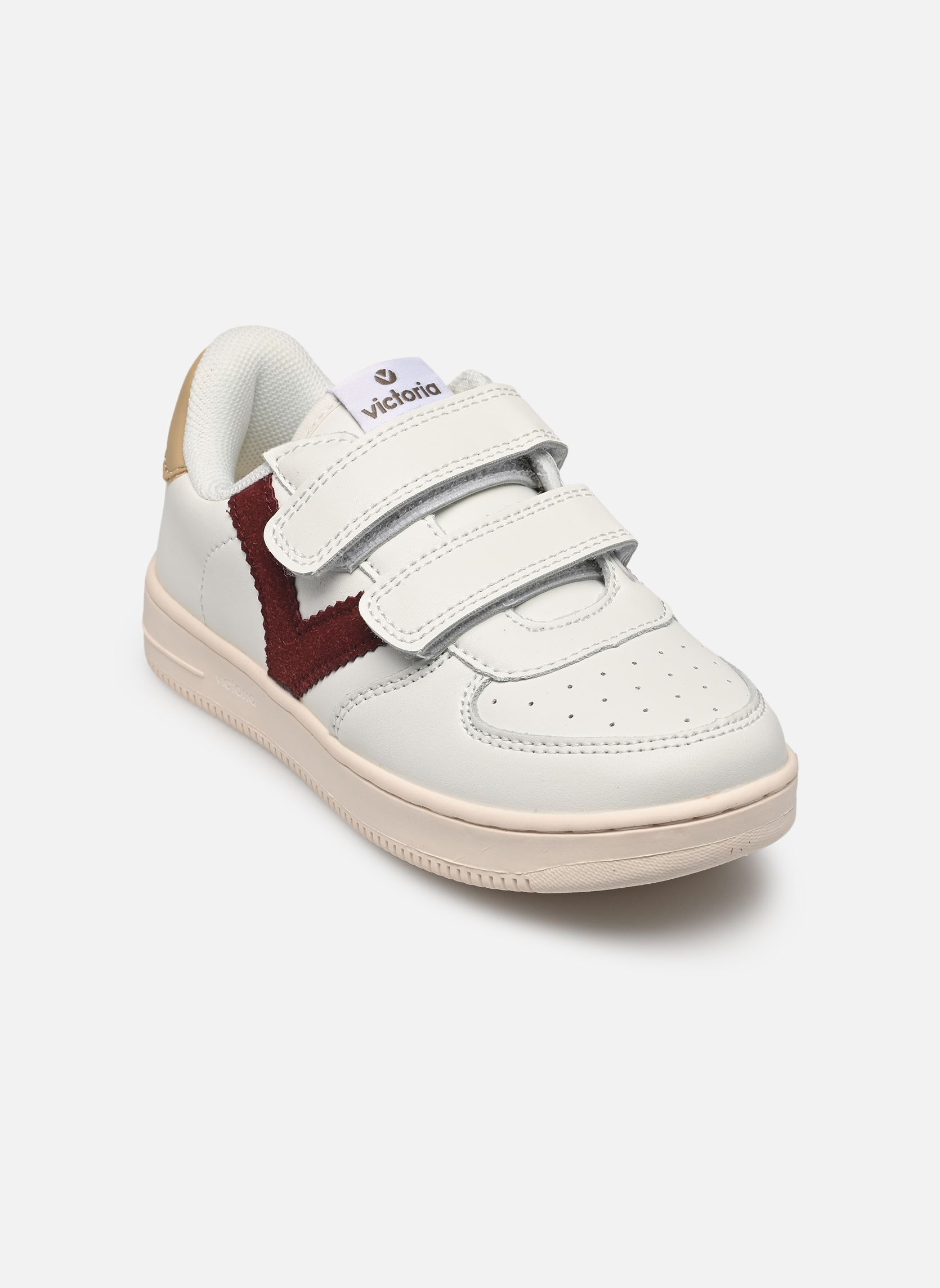 Niedrige Sneaker Tiempo Tiras Efecto Piel mädchen weiß Victoria Niedrige Sneaker Tiempo Tiras Efecto Piel mädchen weiß burdeos