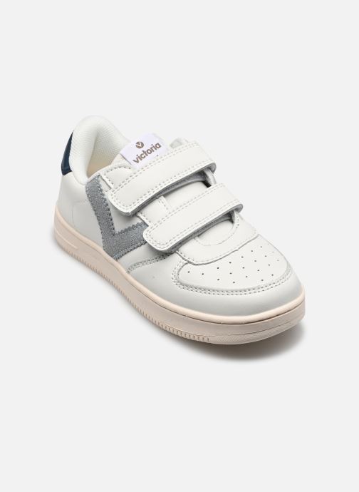 Victoria Niedrige Sneaker Tiempo Tiras Efecto Piel weiß