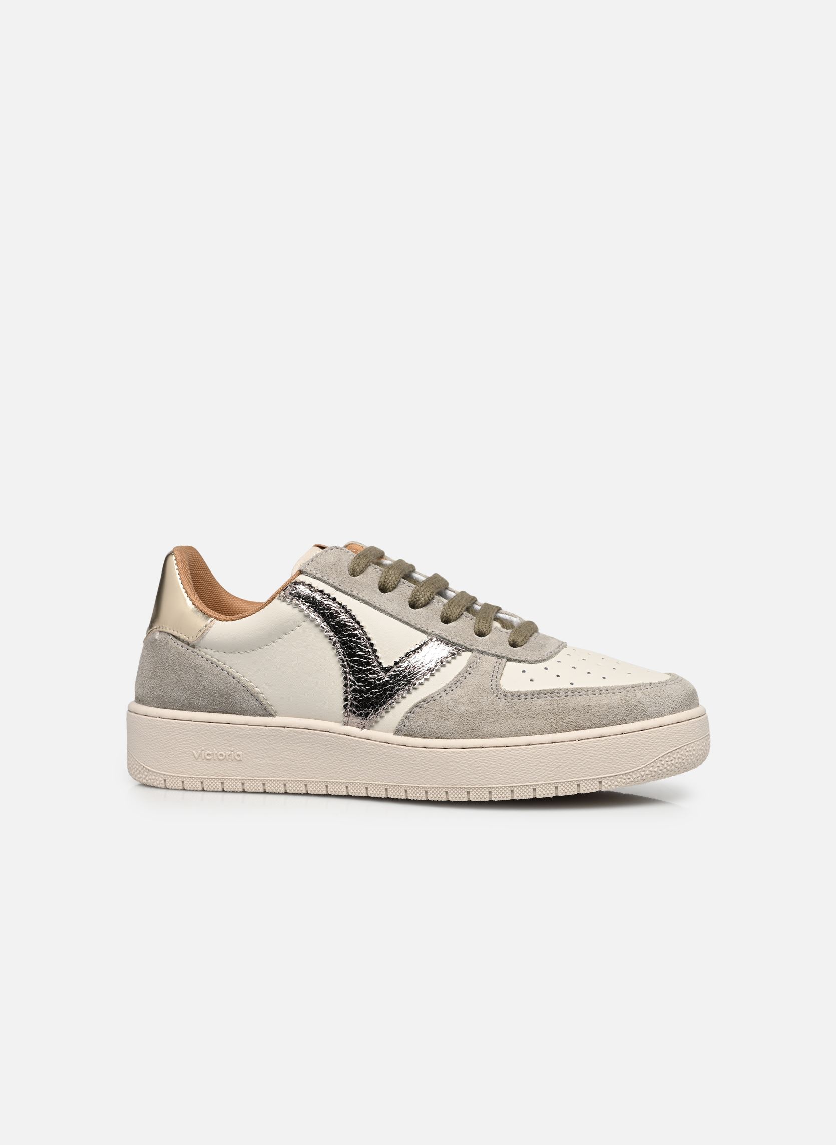 Baskets basses Madrid Serraje & Metal W femme beige Victoria Baskets basses Madrid Serraje & Metal W femme beige Kaki