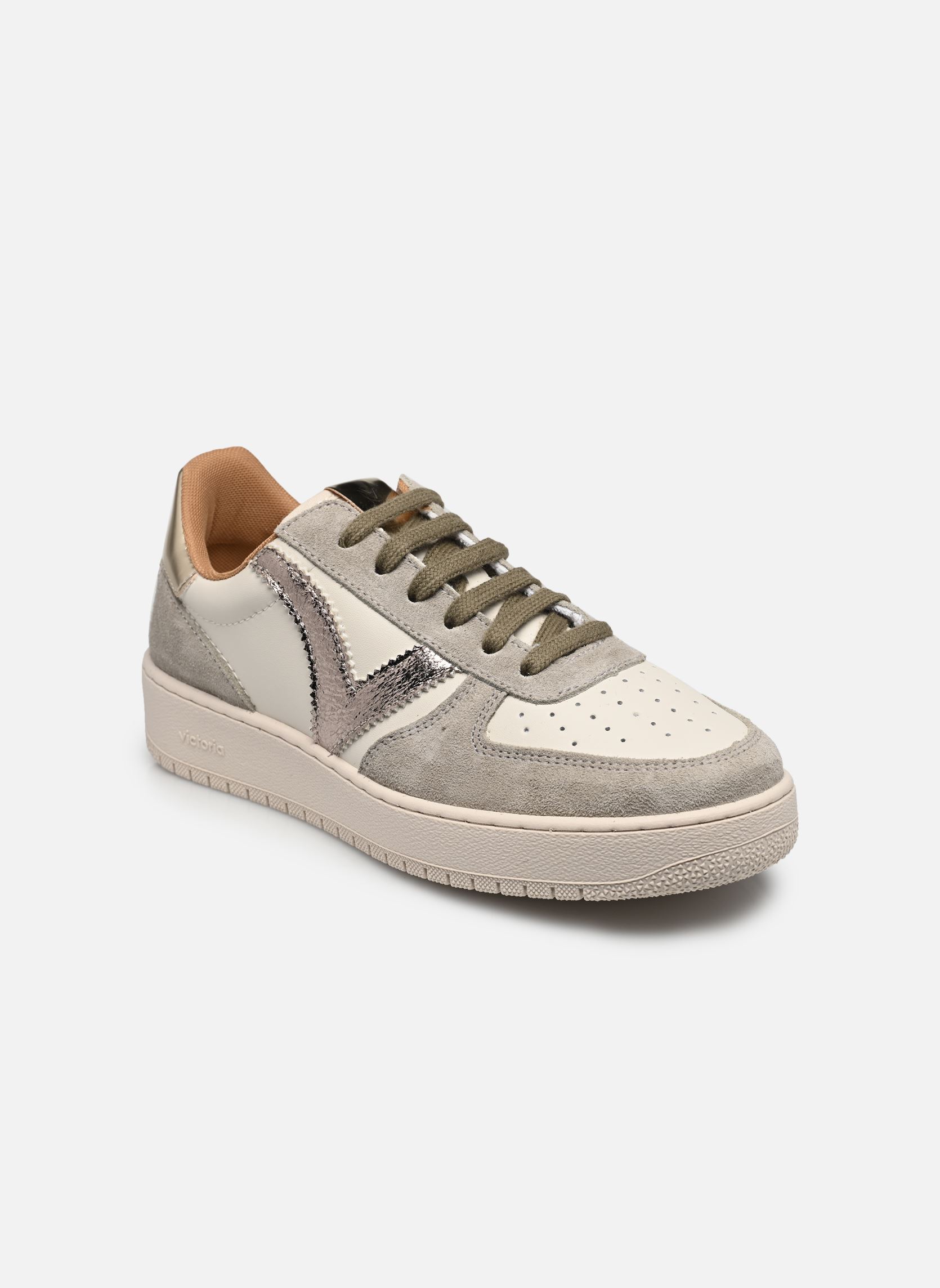 Baskets basses Madrid Serraje & Metal W femme beige Victoria Baskets basses Madrid Serraje & Metal W femme beige Kaki