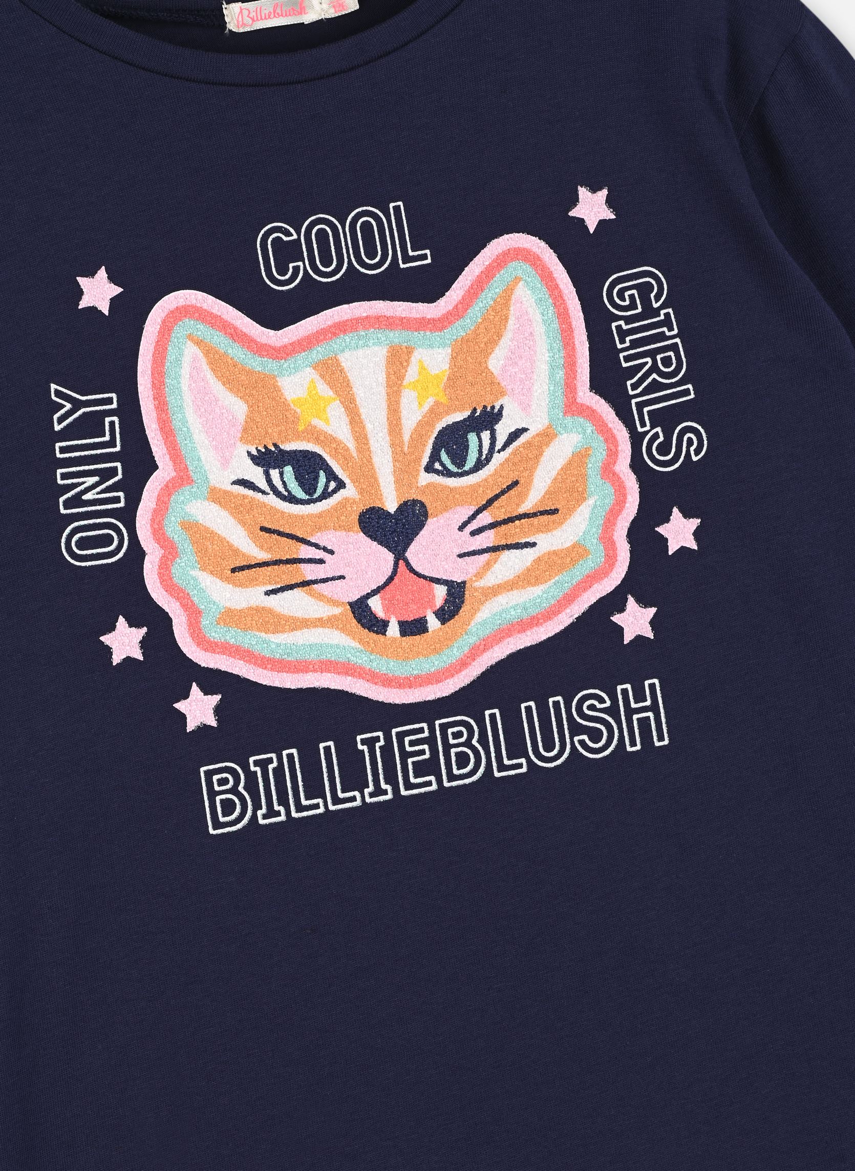 Tee-shirts Tee-Shirt Manches Longues U15A39 fille bleu Billieblush Tee-shirts Tee-Shirt Manches Longues U15A39 fille bleu INDIGO BLUE