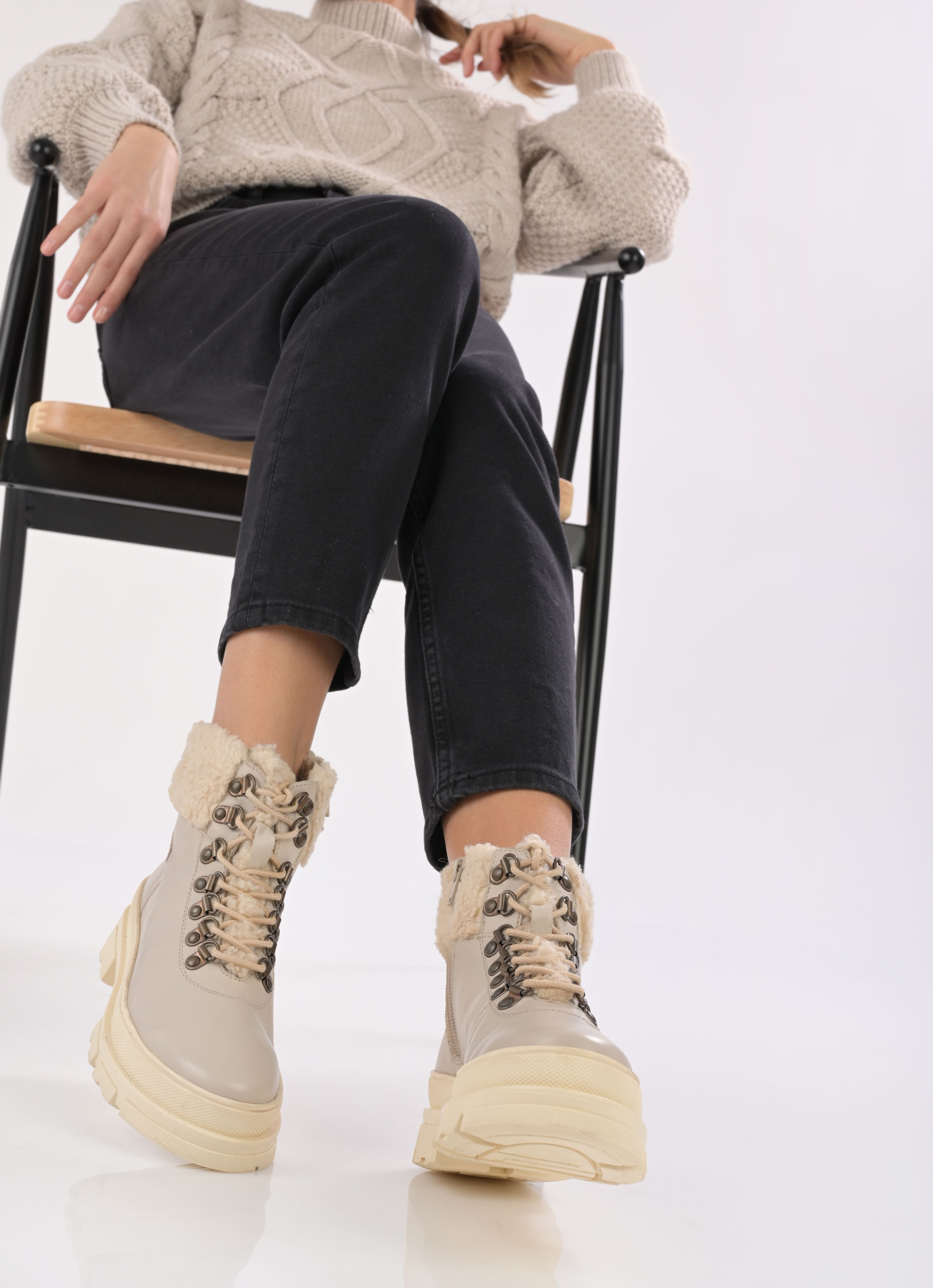 Bottines à lacets LILP femme blanc L'Atelier Tropézien Bottines à lacets LILP femme blanc OFF WHITE