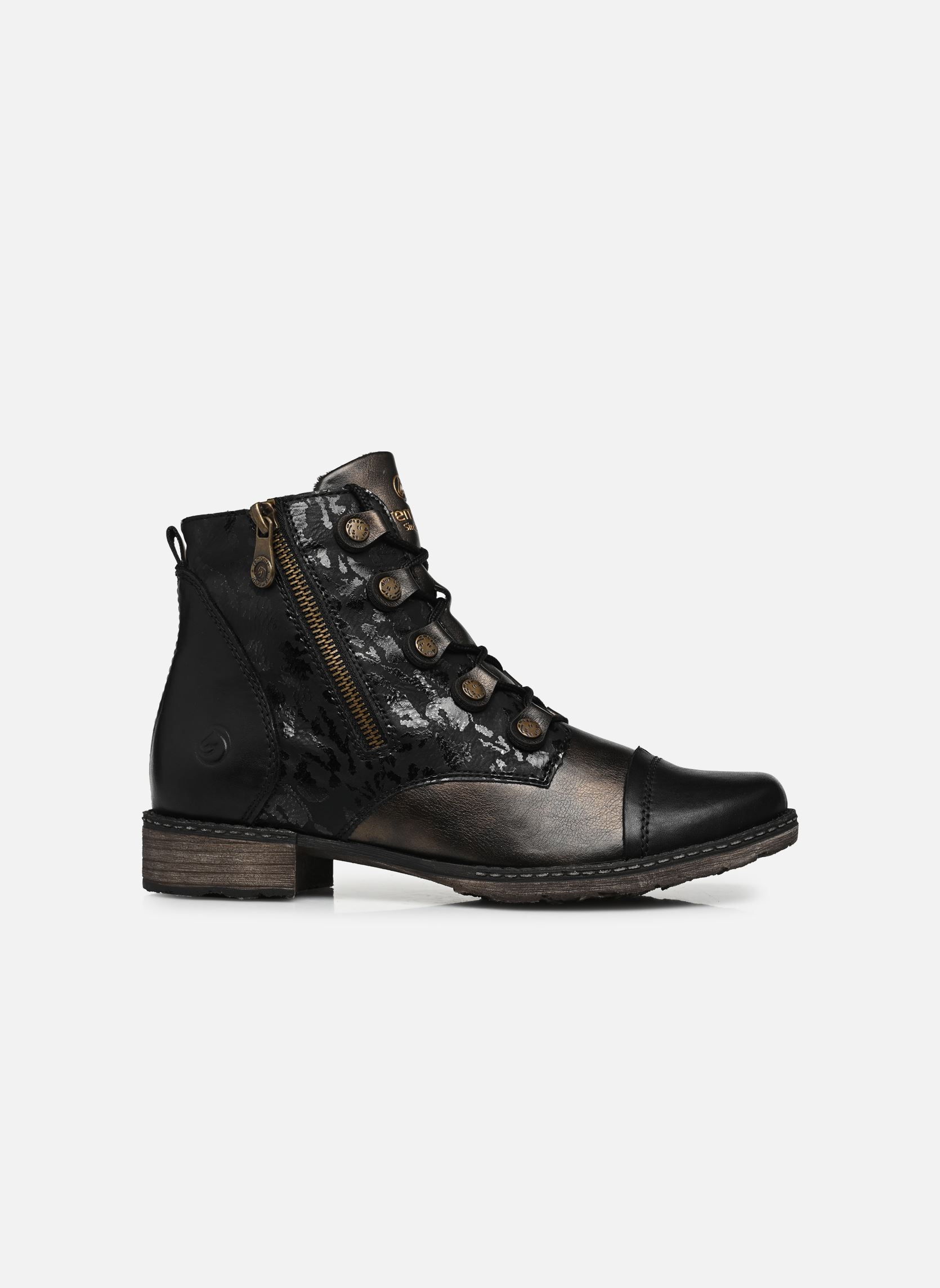 Geschnürte Stiefeletten Bella damen schwarz Remonte Geschnürte Stiefeletten Bella damen schwarz SCHWARZ/ANTIK/SCHWARZ/SCHWARZ