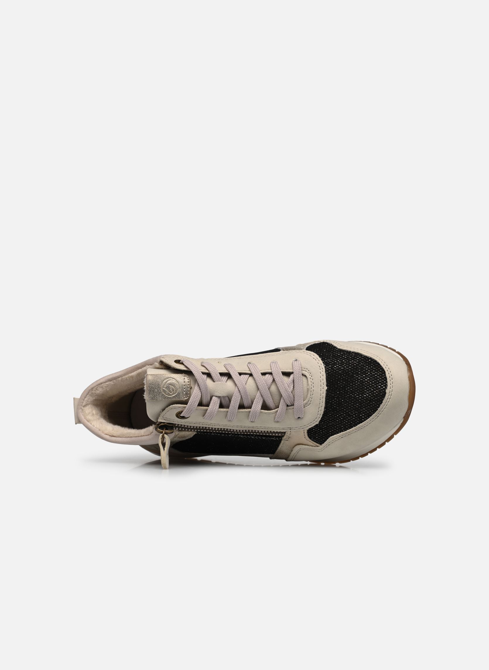 Niedrige Sneaker Ella damen beige Remonte Niedrige Sneaker Ella damen beige CREMA/SCHWARZ-BRONZE/MUSCHEL/P