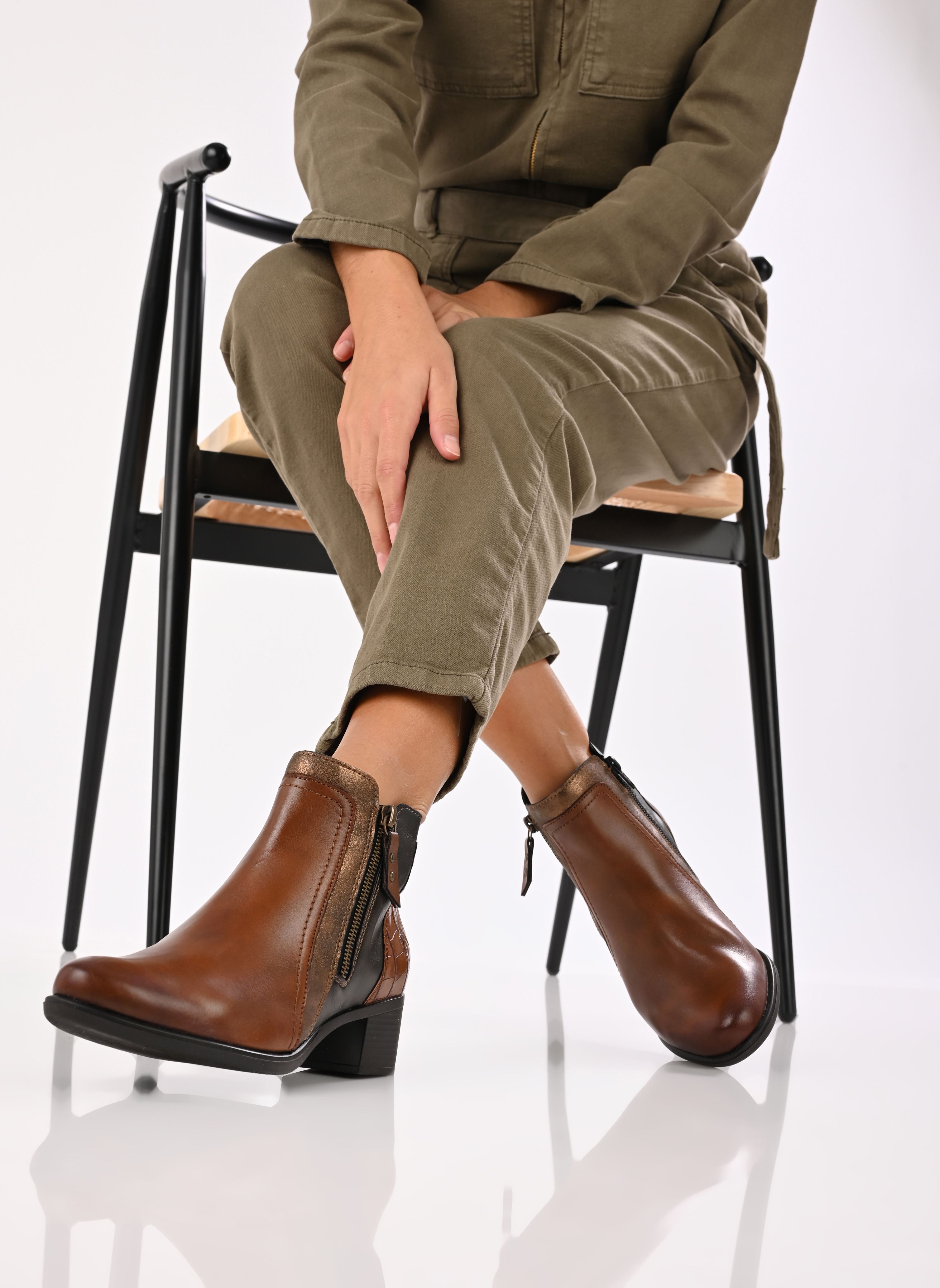 Bottines basses Gina femme marron Remonte Bottines basses Gina femme marron CHESTNUT/ANTIK/ANTIK/CHESTNUT/