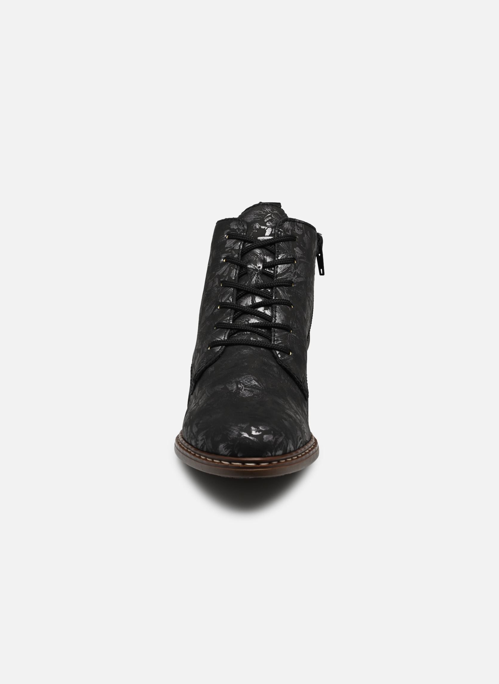 Geschnürte Stiefeletten Eden damen schwarz Rieker Geschnürte Stiefeletten Eden damen schwarz SCHWARZ-METALLIC/SCHWARZ