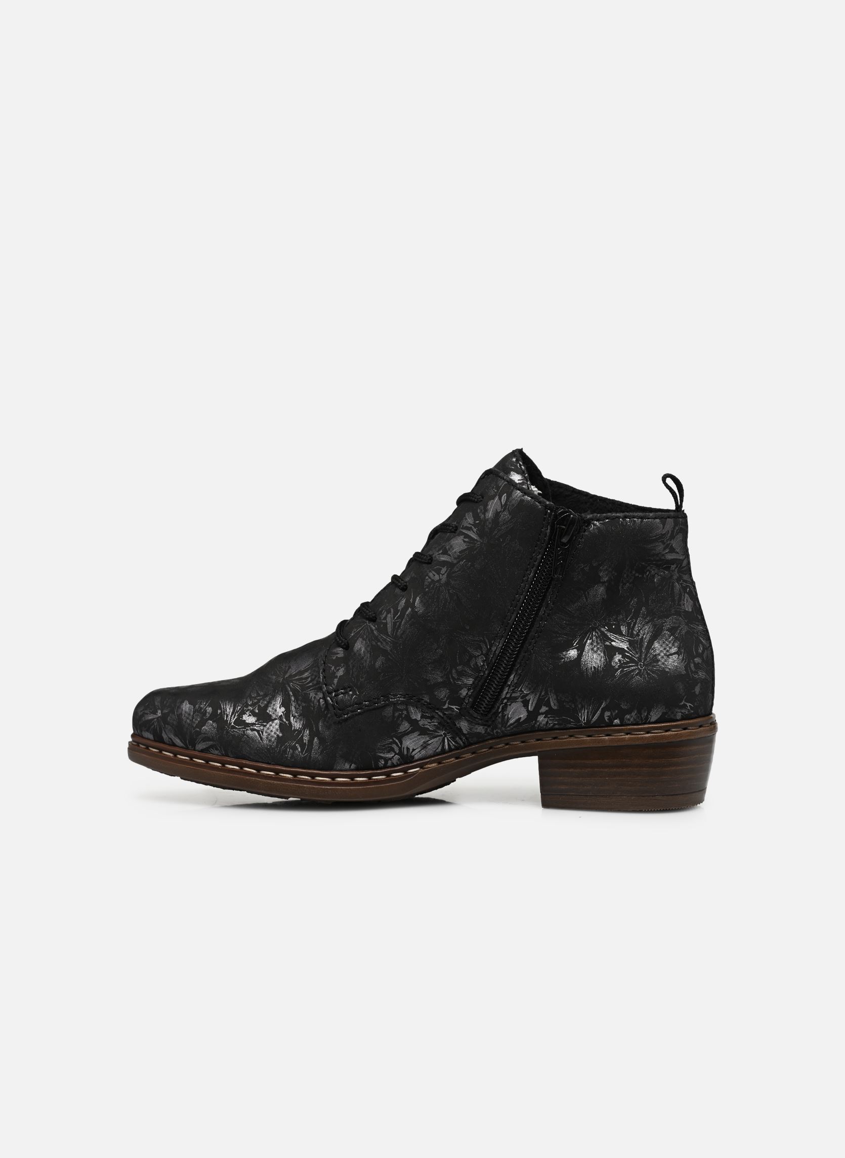 Geschnürte Stiefeletten Eden damen schwarz Rieker Geschnürte Stiefeletten Eden damen schwarz SCHWARZ-METALLIC/SCHWARZ