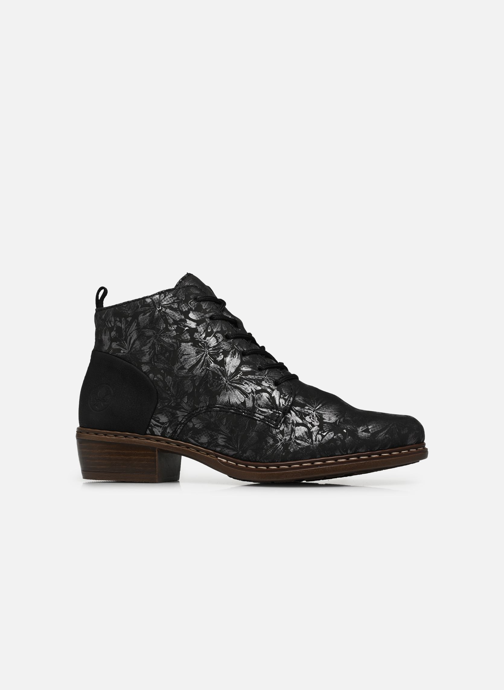 Geschnürte Stiefeletten Eden damen schwarz Rieker Geschnürte Stiefeletten Eden damen schwarz SCHWARZ-METALLIC/SCHWARZ