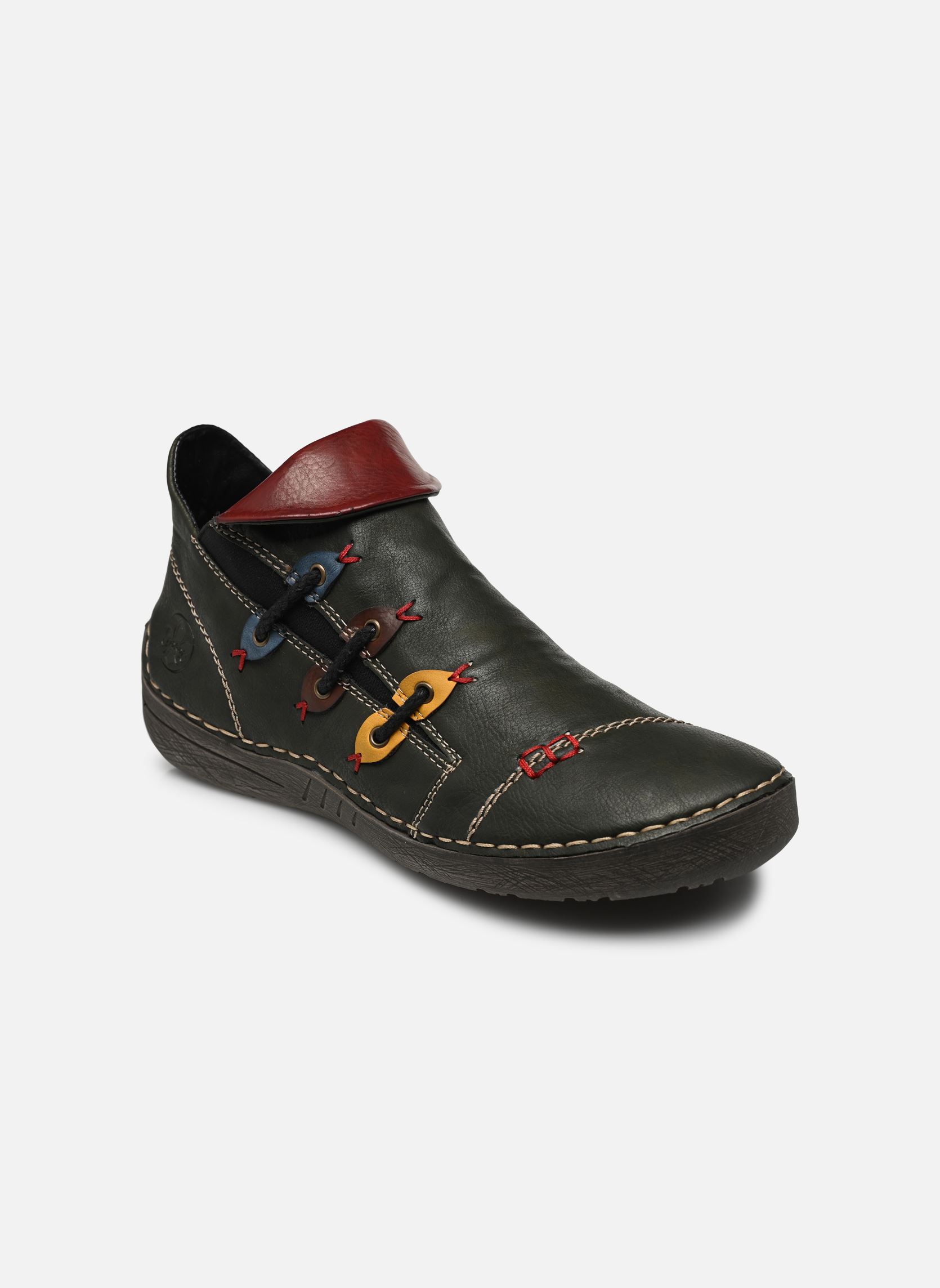 Baskets montantes Soraya femme multicolore Rieker Baskets montantes Soraya femme multicolore FOREST/HONIG/BRANDY/ROYAL/WINE