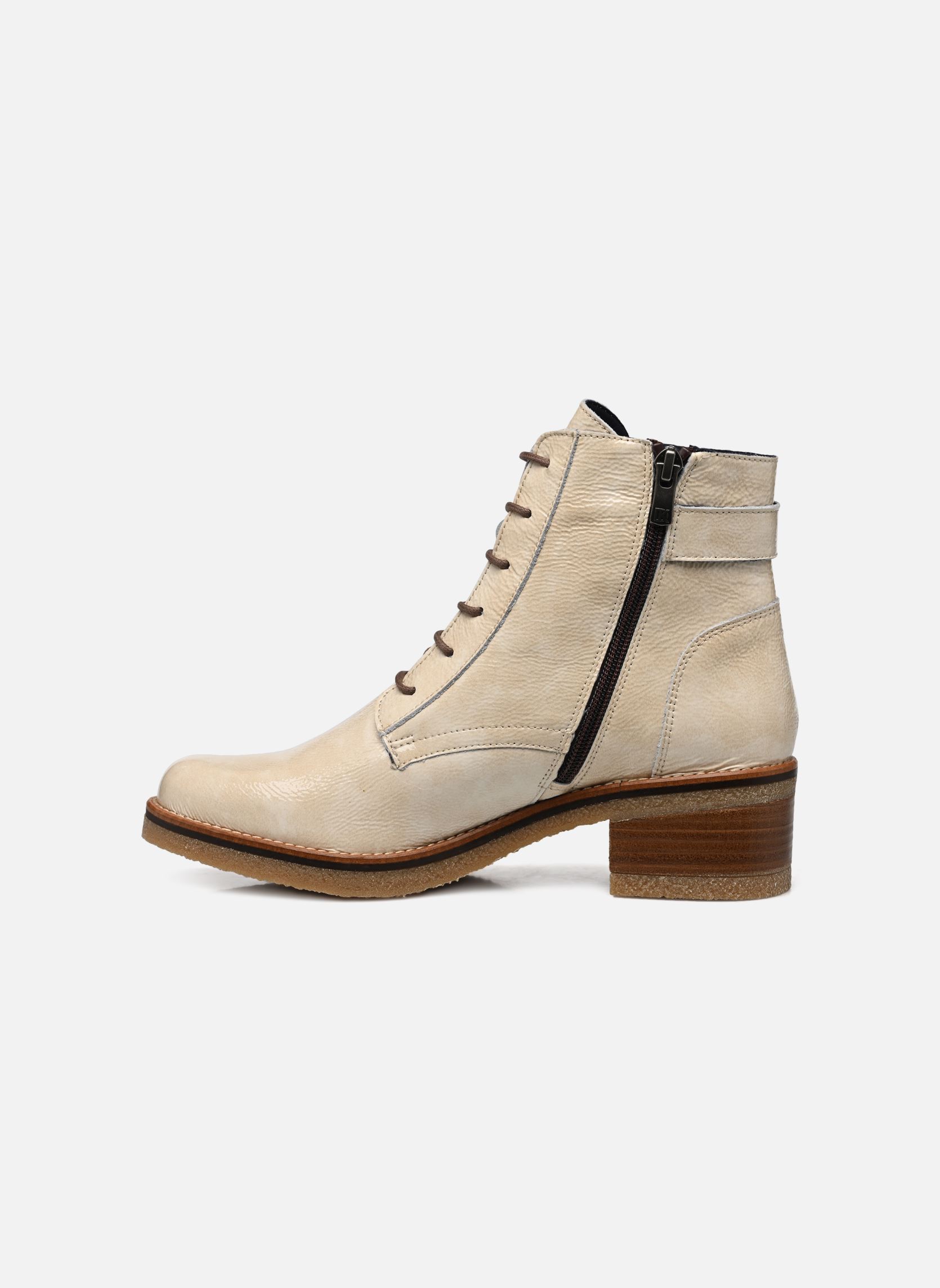 Bottines à lacets LUCERO D8686 femme blanc Dorking Bottines à lacets LUCERO D8686 femme blanc NAPLAK BEIGE
