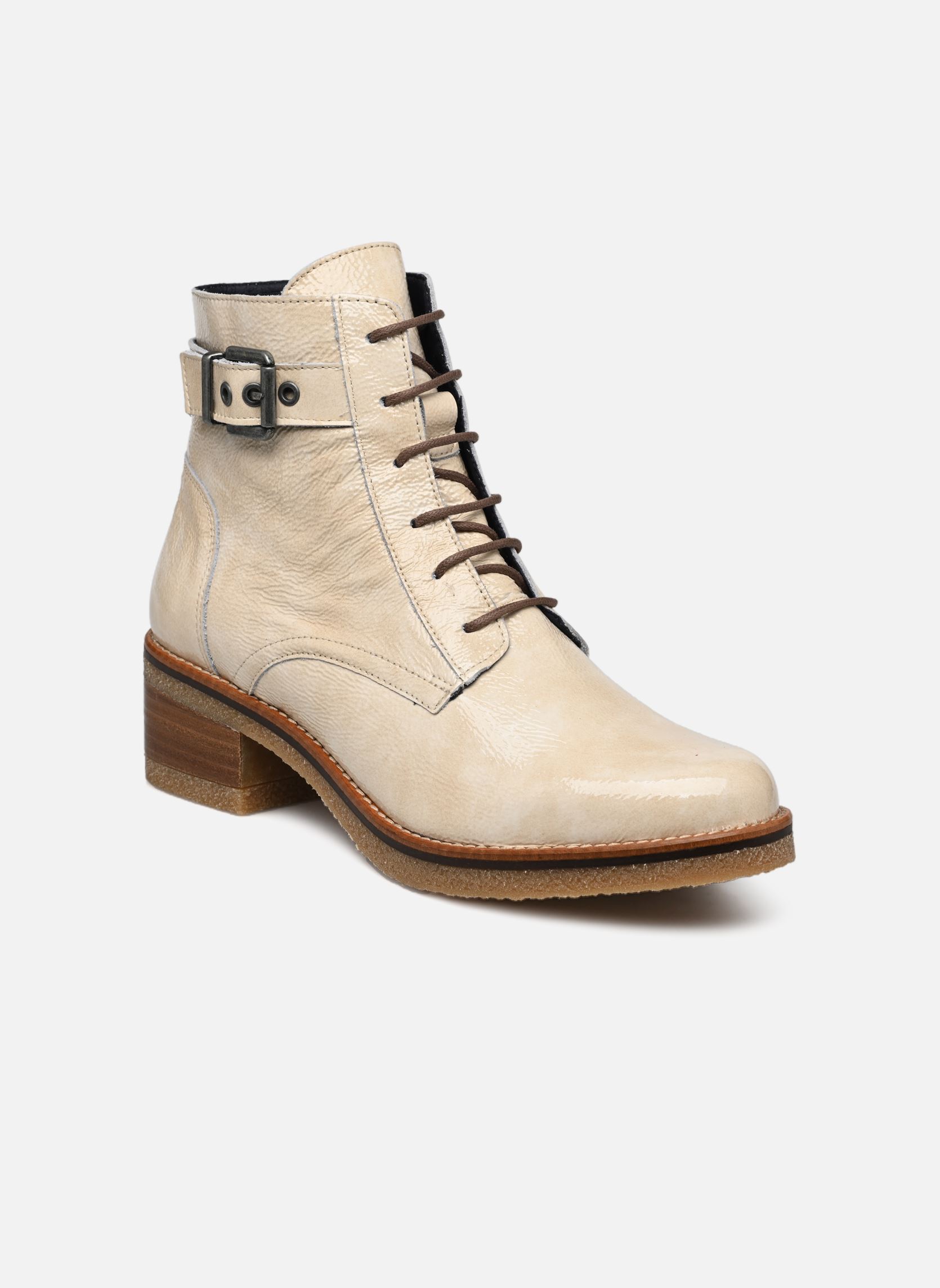 Bottines à lacets LUCERO D8686 femme blanc Dorking Bottines à lacets LUCERO D8686 femme blanc NAPLAK BEIGE