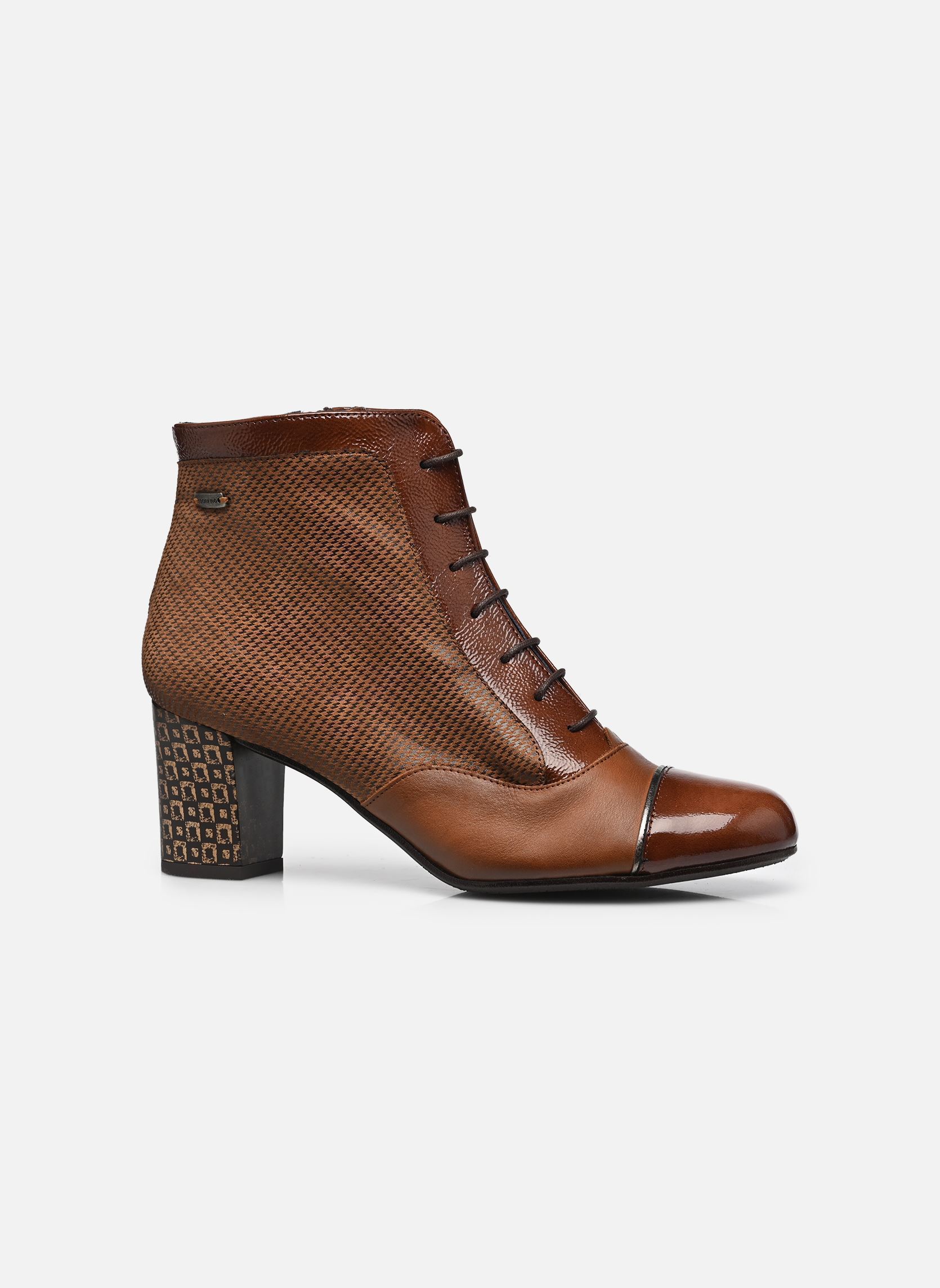 Veterlaarsjes RODIN D8922 dames bruin Dorking Veterlaarsjes RODIN D8922 dames bruin NAPLAK+SUGAR+DELIS CUERO