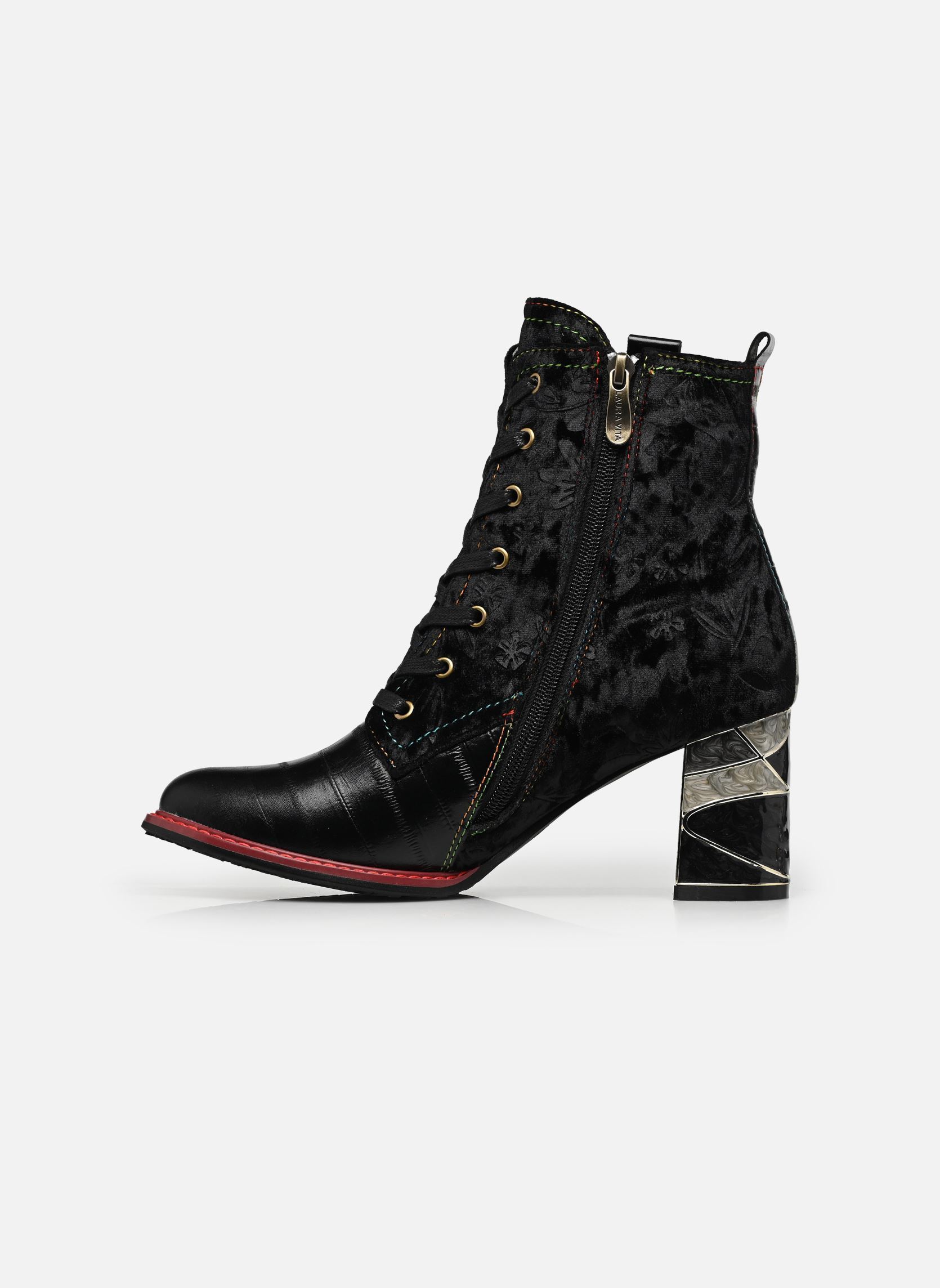 Bottines à lacets MARBREO 02 femme noir Laura Vita Bottines à lacets MARBREO 02 femme noir CHARBON