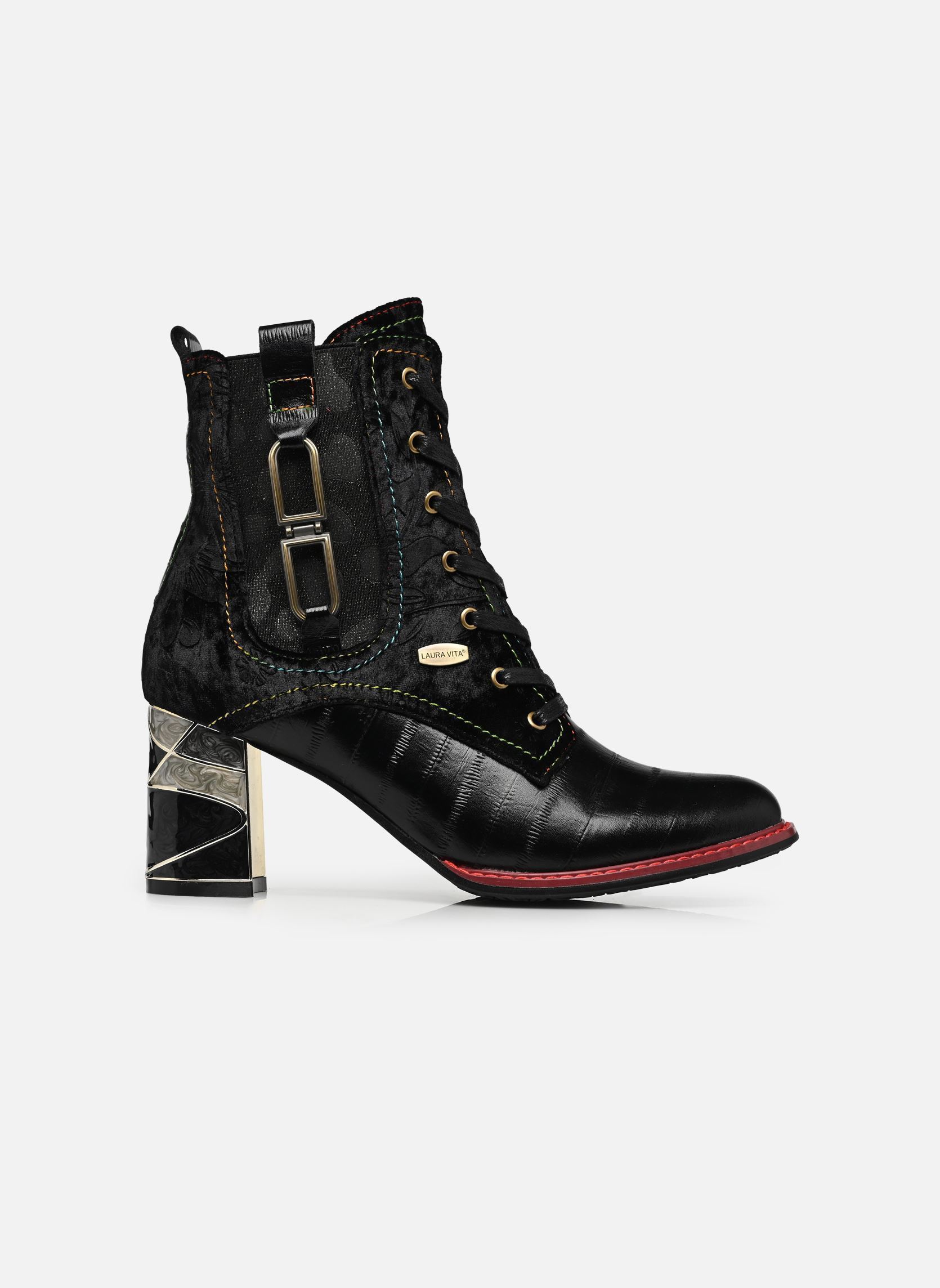Bottines à lacets MARBREO 02 femme noir Laura Vita Bottines à lacets MARBREO 02 femme noir CHARBON