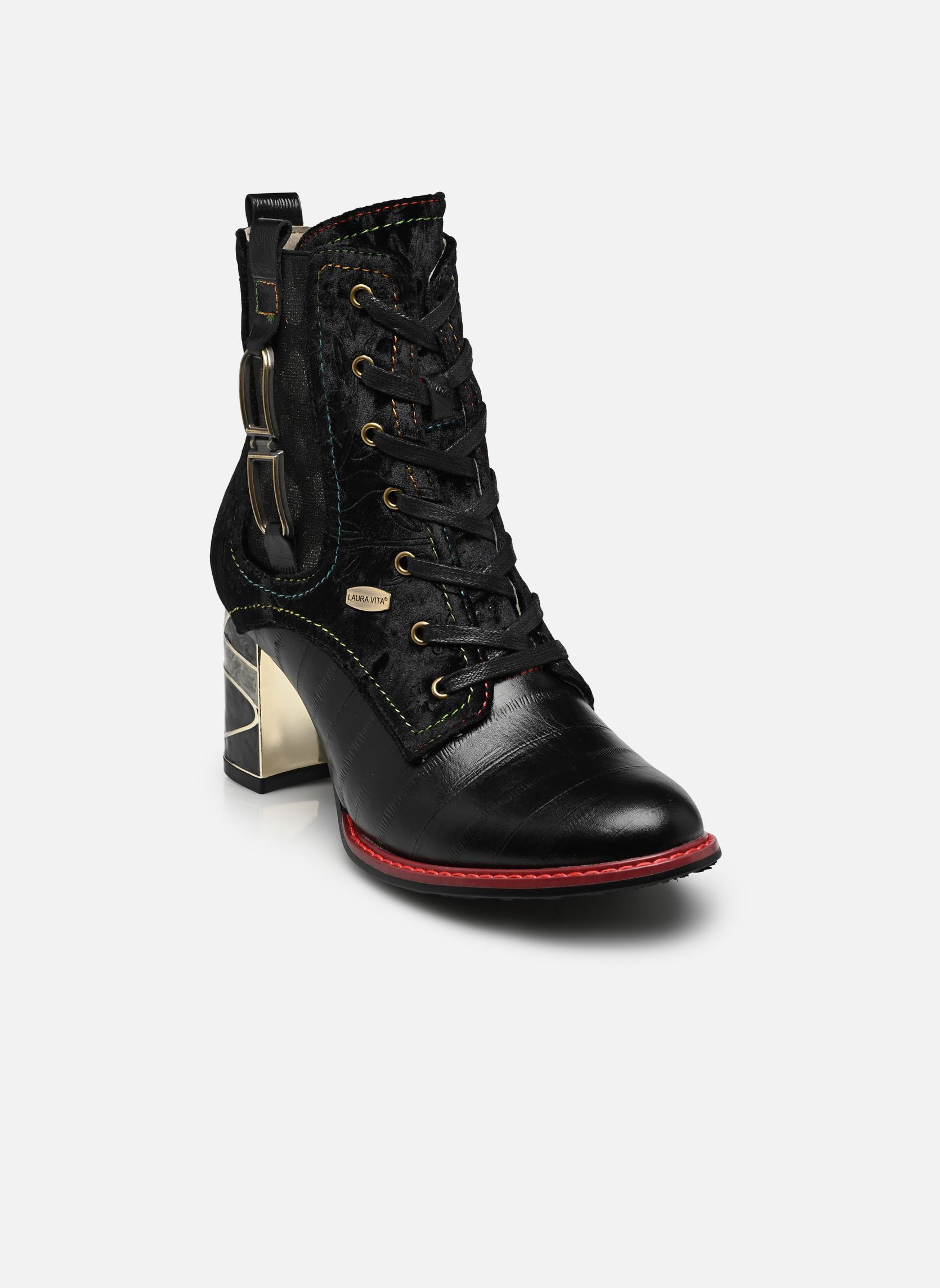 Bottines à lacets MARBREO 02 femme noir Laura Vita Bottines à lacets MARBREO 02 femme noir CHARBON