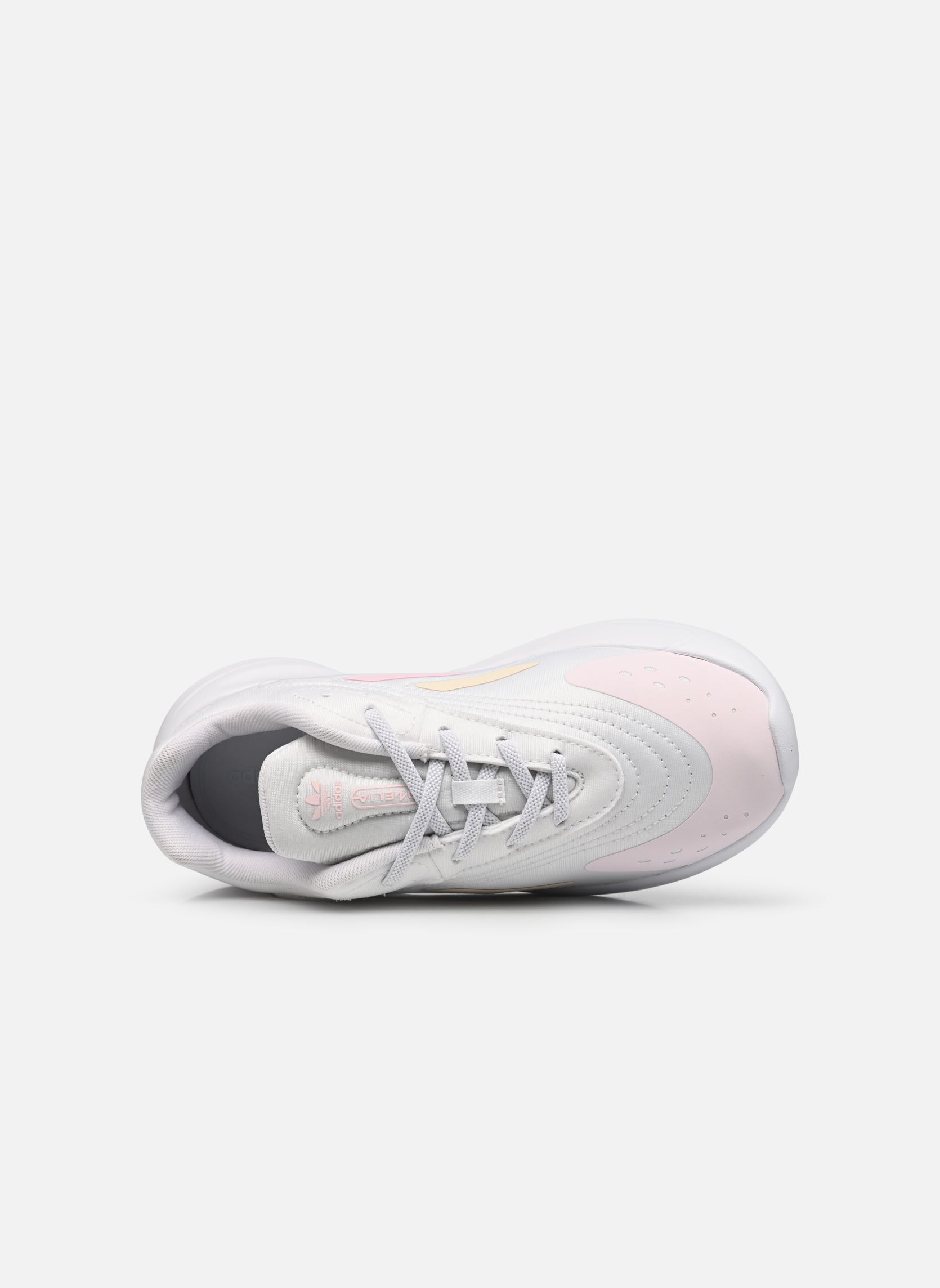 Baskets basses Ozelia El C fille blanc adidas originals Baskets basses Ozelia El C fille blanc Ftwwht/Almpnk/Almblu