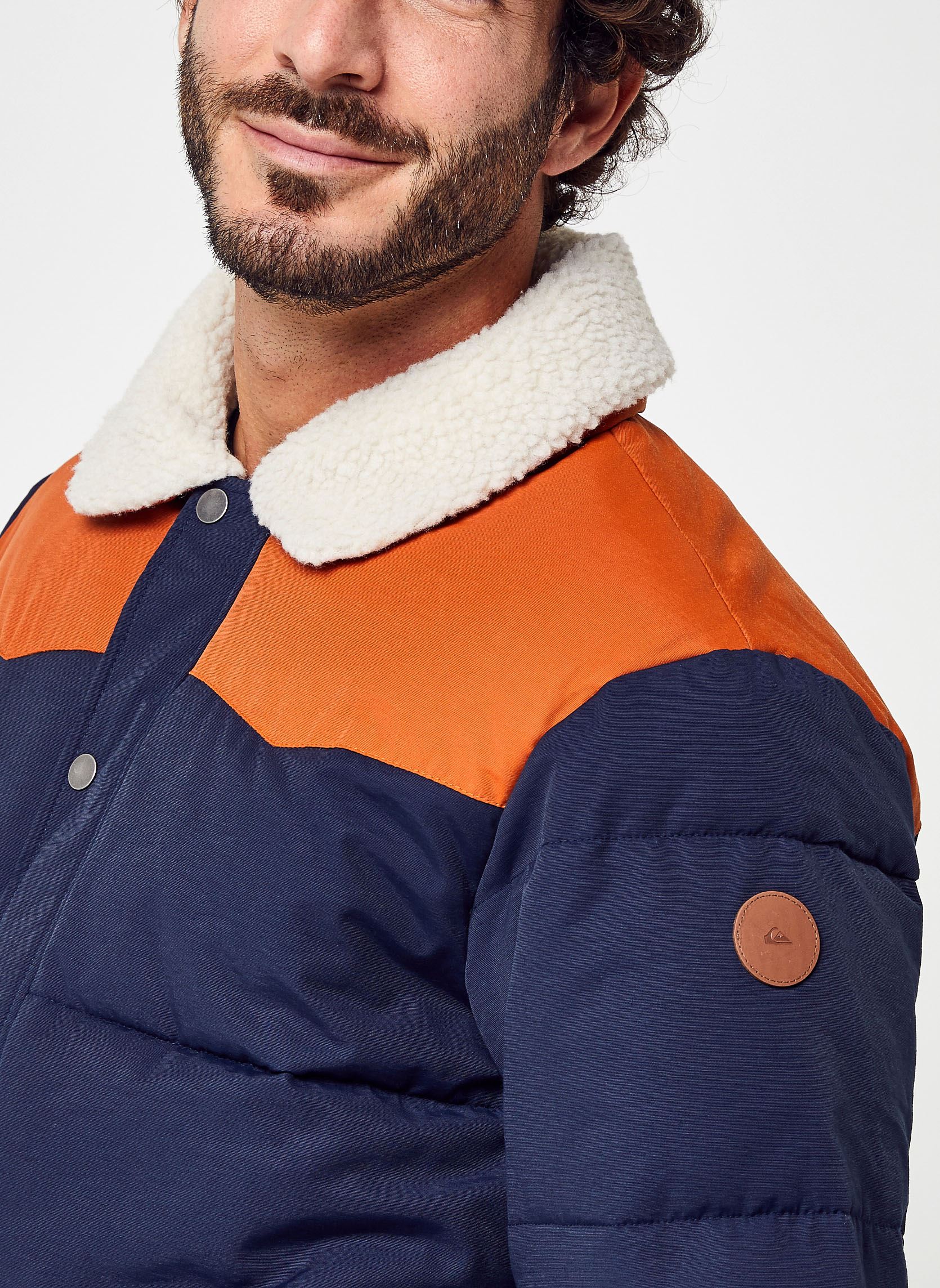 Bomberjacken The Puffer M herren orange Quiksilver Bomberjacken The Puffer M herren orange Navy Blazer