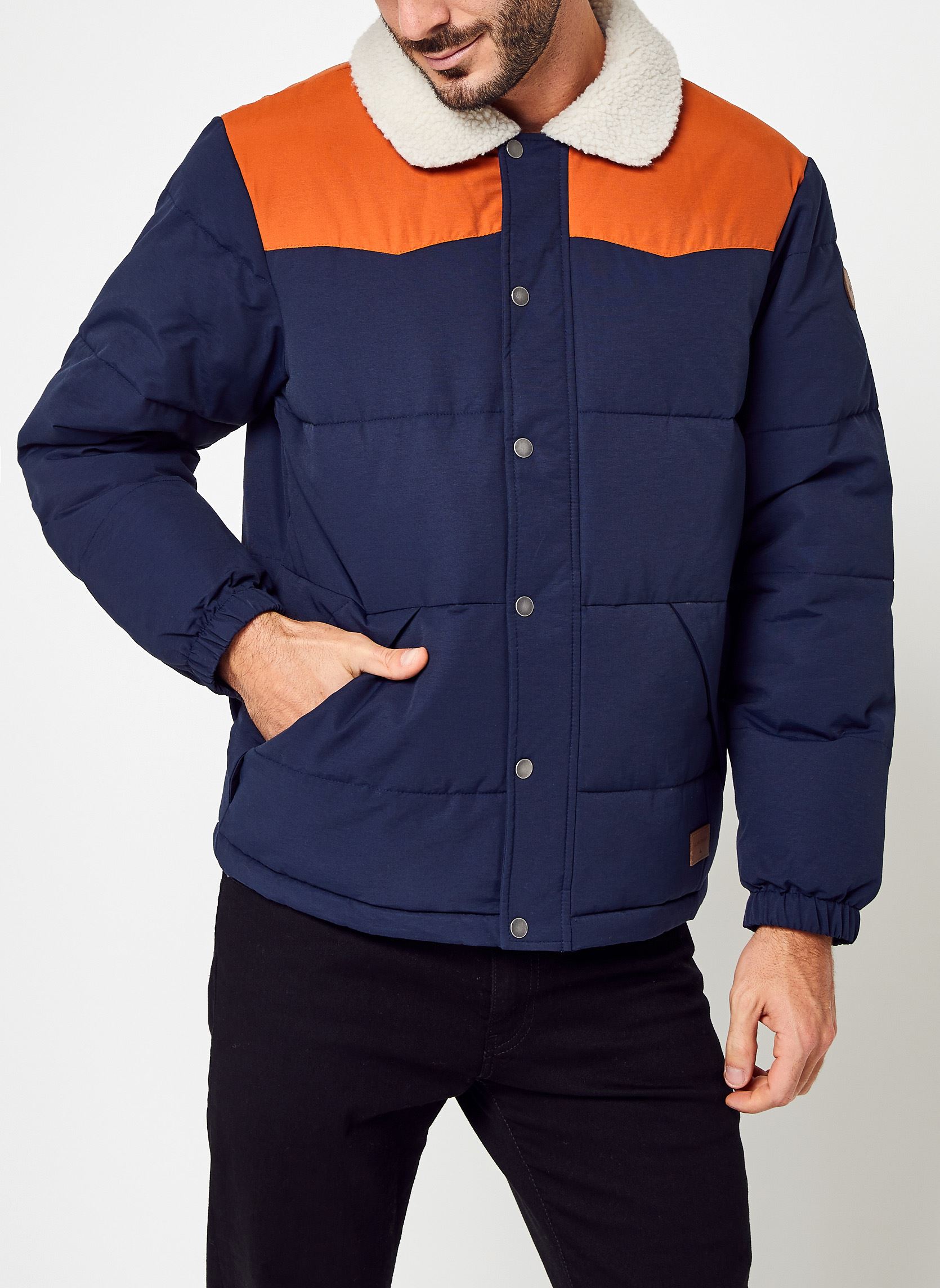 Bomberjacken The Puffer M herren orange Quiksilver Bomberjacken The Puffer M herren orange Navy Blazer