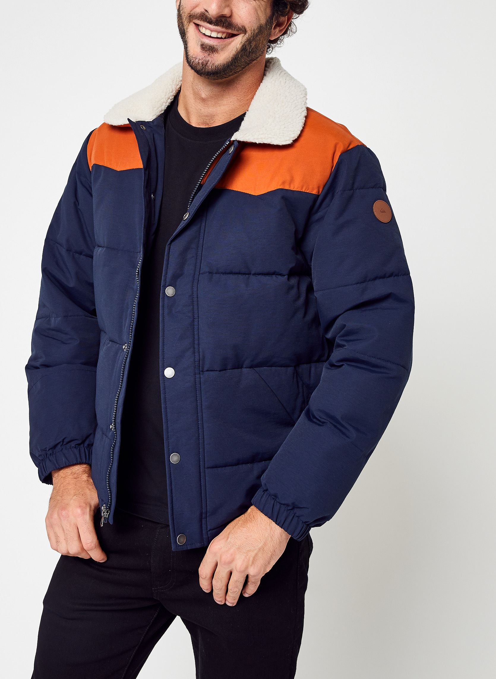 Bomberjacken The Puffer M herren orange Quiksilver Bomberjacken The Puffer M herren orange Navy Blazer