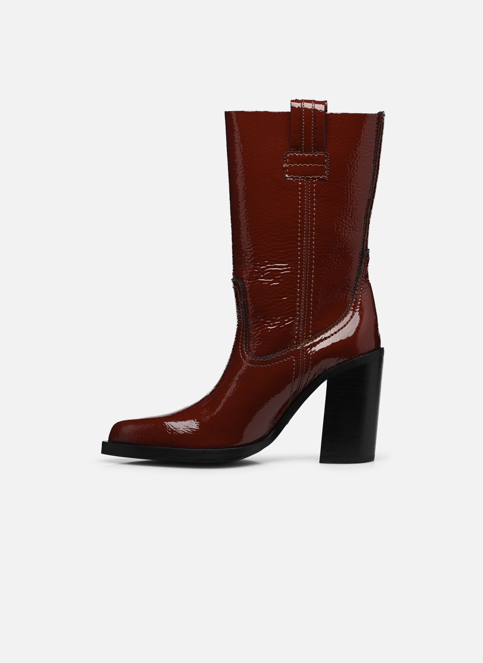 Bottines santiags MYA-MAE 34238 femme rouge Bronx Bottines santiags MYA-MAE 34238 femme rouge Wine