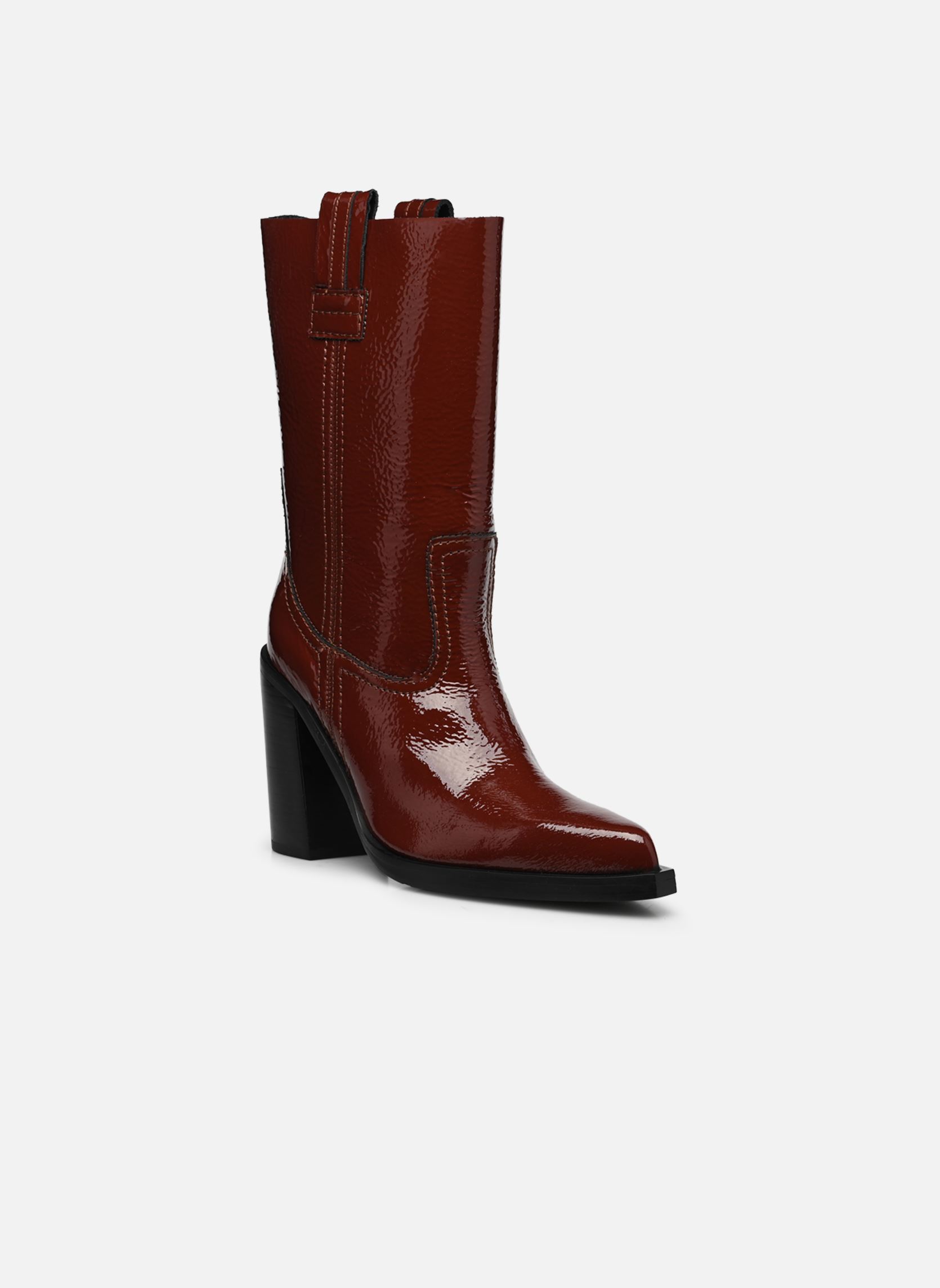 Bottines santiags MYA-MAE 34238 femme rouge Bronx Bottines santiags MYA-MAE 34238 femme rouge Wine