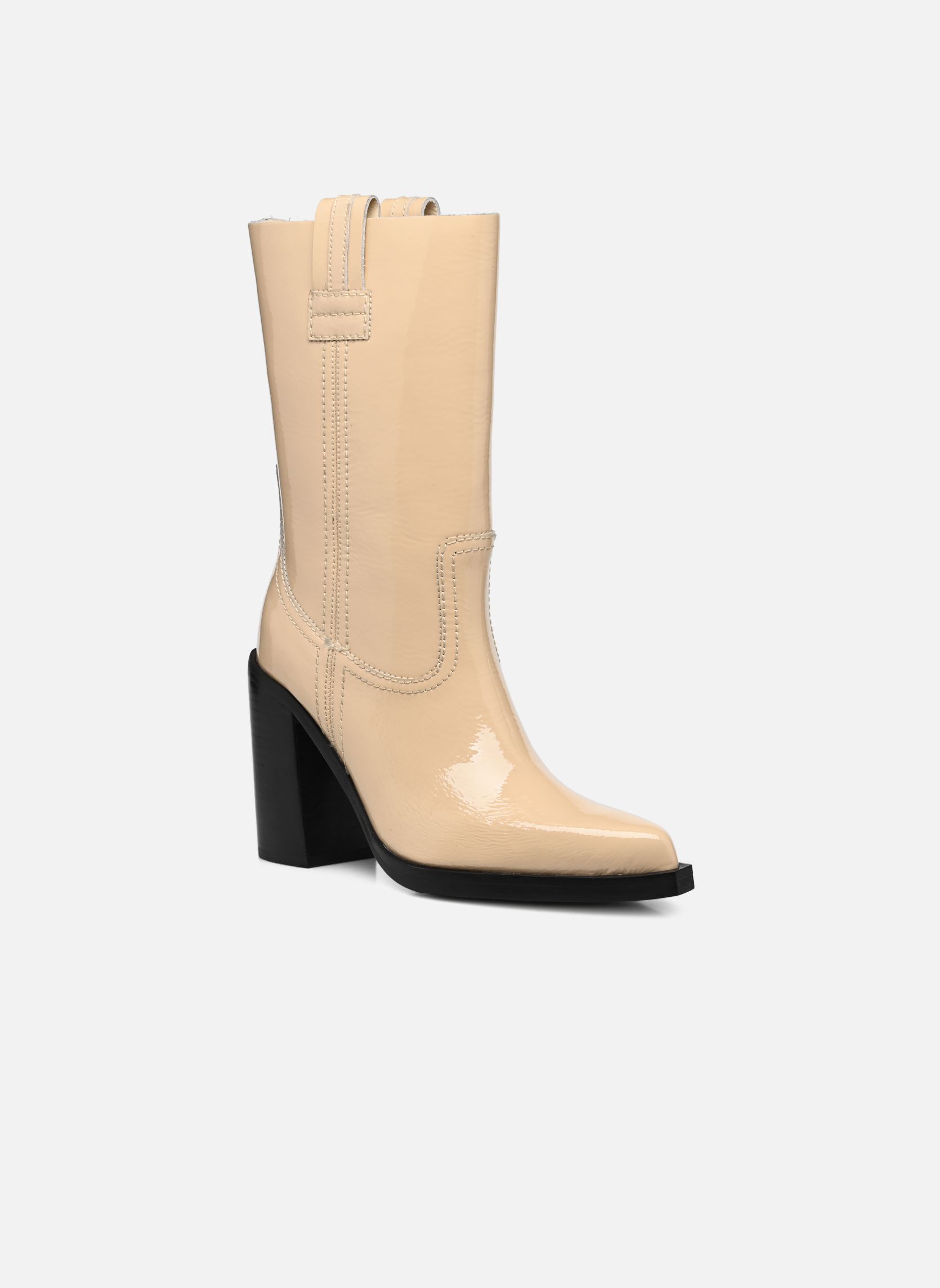 Bottines santiags MYA-MAE 34238 femme beige Bronx Bottines santiags MYA-MAE 34238 femme beige Butter