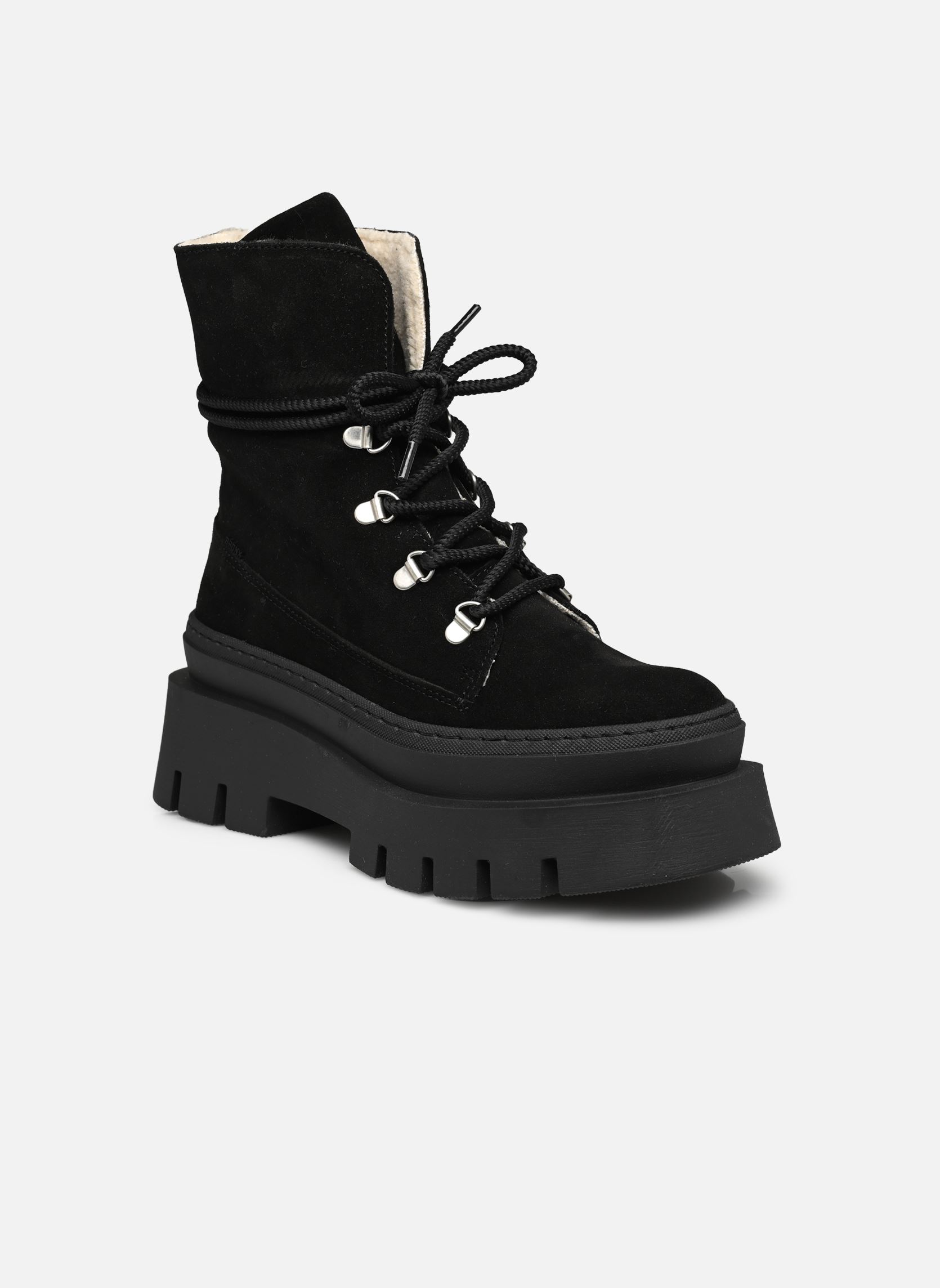 Geschnürte Stiefeletten EVI-ANN 47428 damen schwarz Bronx Geschnürte Stiefeletten EVI-ANN 47428 damen schwarz Black