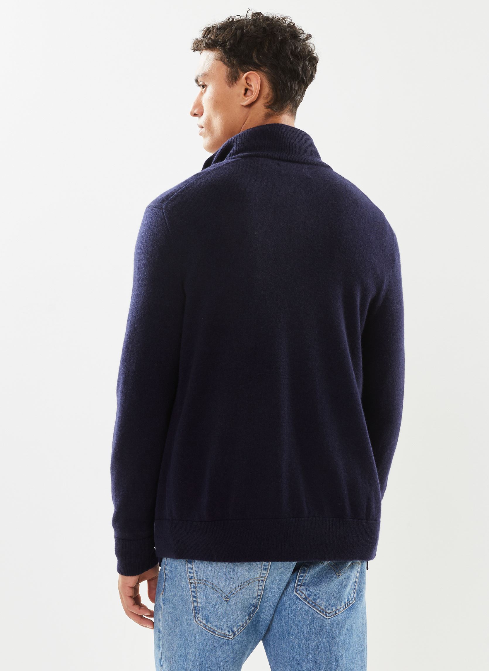 Gilets Pull zippé en laine vierge loryelle homme bleu Polo Ralph Lauren Gilets Pull zippé en laine vierge loryelle homme bleu HUNTER NAVY