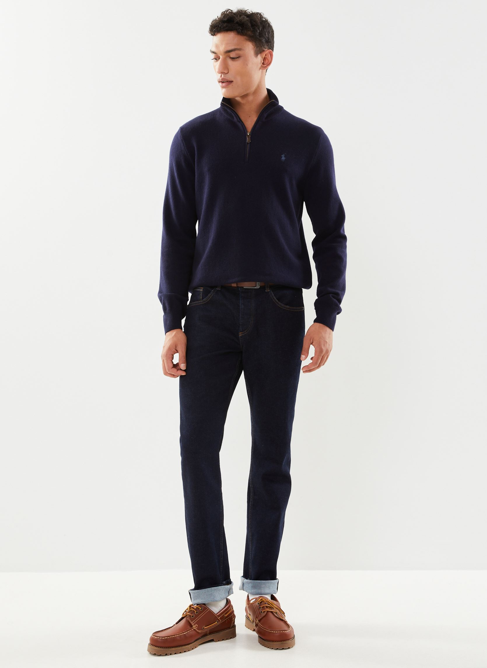 Pulls Pull Demi-Zip En Laine Vierge Loryelle homme bleu Polo Ralph Lauren Pulls Pull Demi-Zip En Laine Vierge Loryelle homme bleu HUNTER NAVY