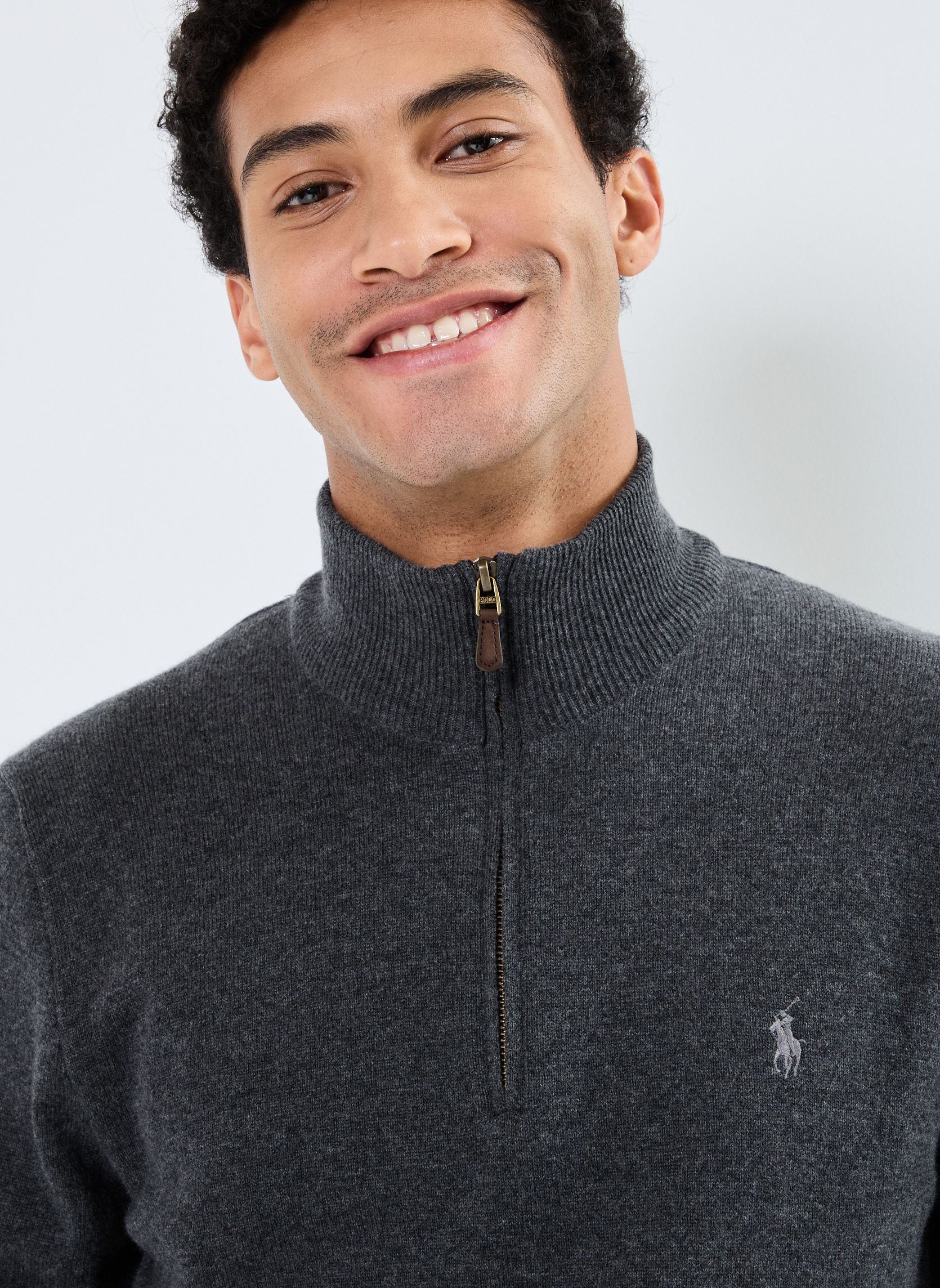 Pullover Pull Demi-Zip En Laine Vierge Loryelle herren grau Polo Ralph Lauren Pullover Pull Demi-Zip En Laine Vierge Loryelle herren grau DARK CHARCOAL HEATHER