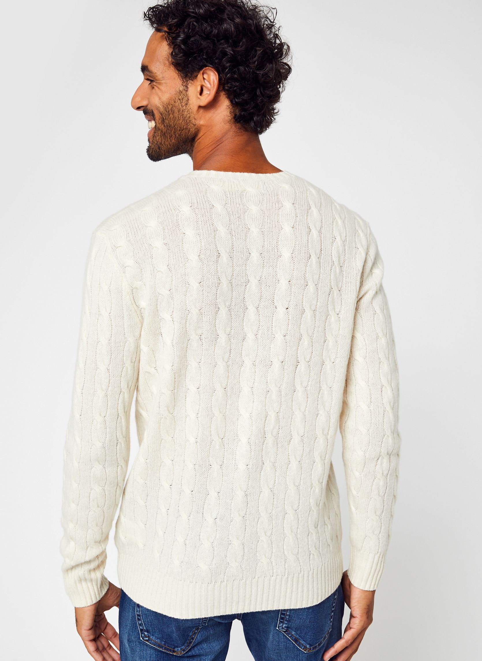 Pulls Pull torsadé en laine et cachemire 71087 homme beige Polo Ralph Lauren Pulls Pull torsadé en laine et cachemire 71087 homme beige ANDOVER CREAM