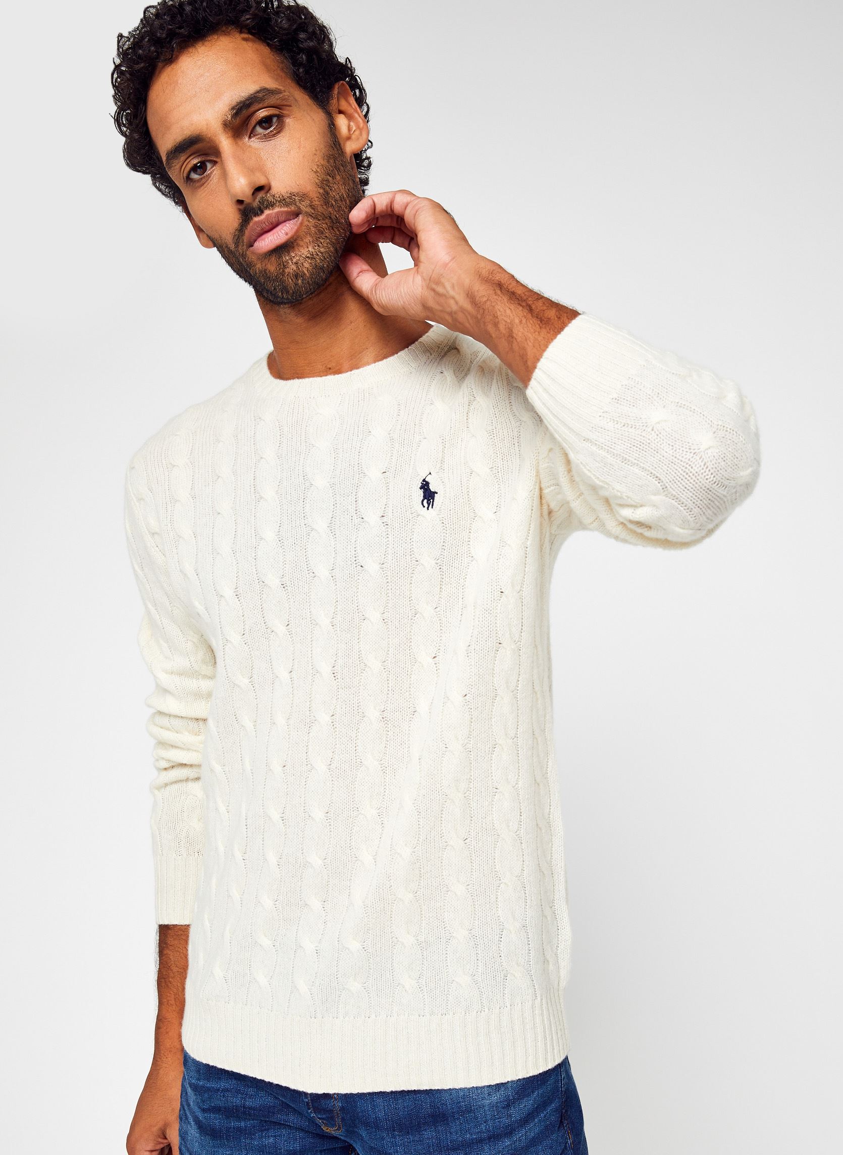 Pull Polo Ralph Lauren S224SC03 LSCABLECNPP LONG SLEEVE PULLOVER EU - vue 8