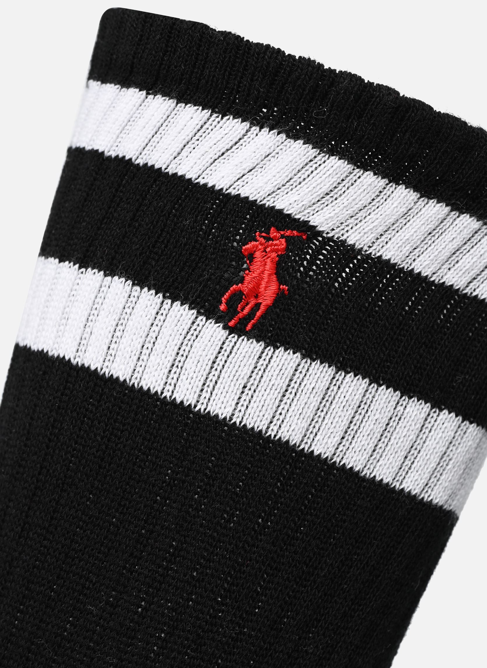 Socken Class Stripe-Crew-3 Pack herren schwarz Polo Ralph Lauren Socken Class Stripe-Crew-3 Pack herren schwarz BlkHtrh GrWhite