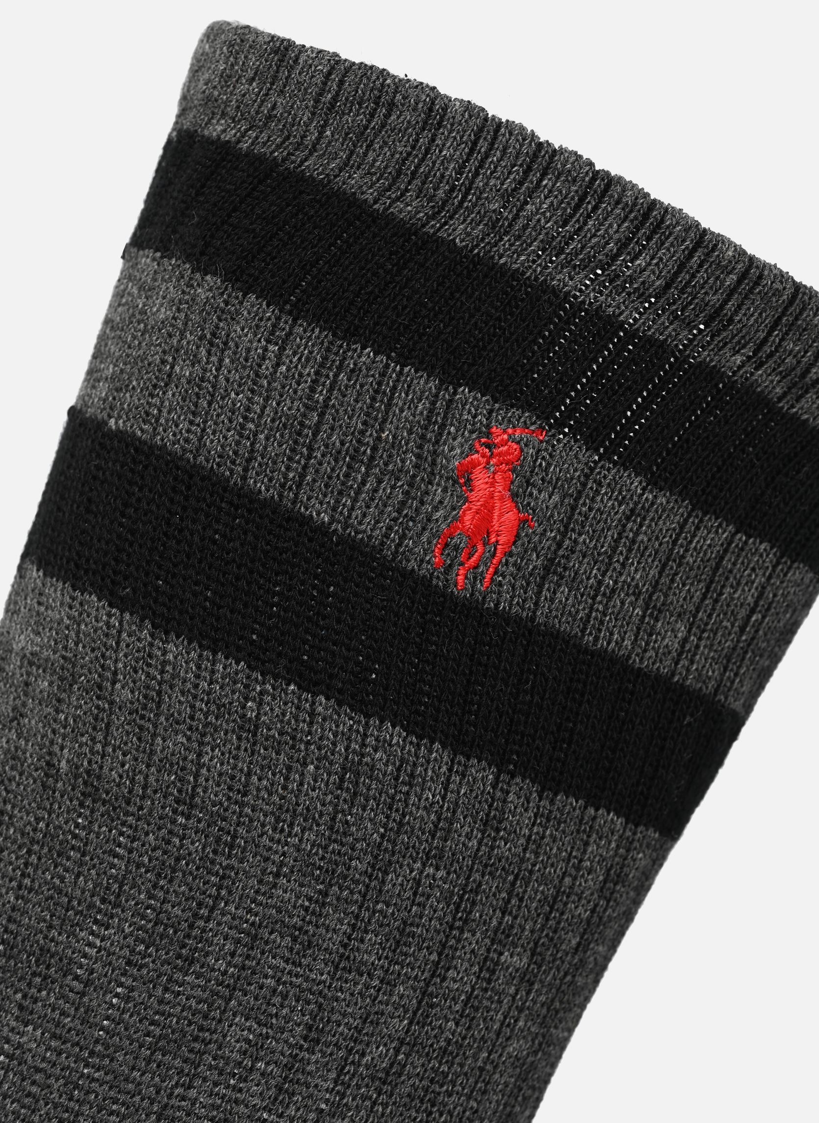 Socken Class Stripe-Crew-3 Pack herren schwarz Polo Ralph Lauren Socken Class Stripe-Crew-3 Pack herren schwarz BlkHtrh GrWhite