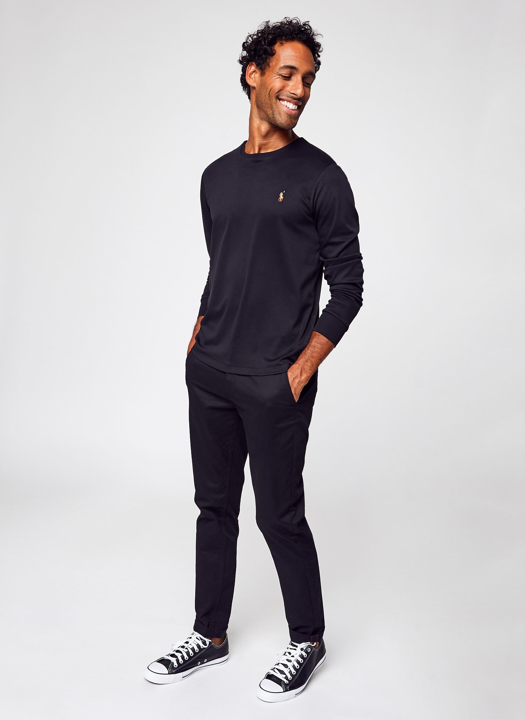 Tee-shirts T-Shirt Coupe Ajustée En Coton Doux 7107 homme noir Polo Ralph Lauren Tee-shirts T-Shirt Coupe Ajustée En Coton Doux 7107 homme noir POLO BLACK
