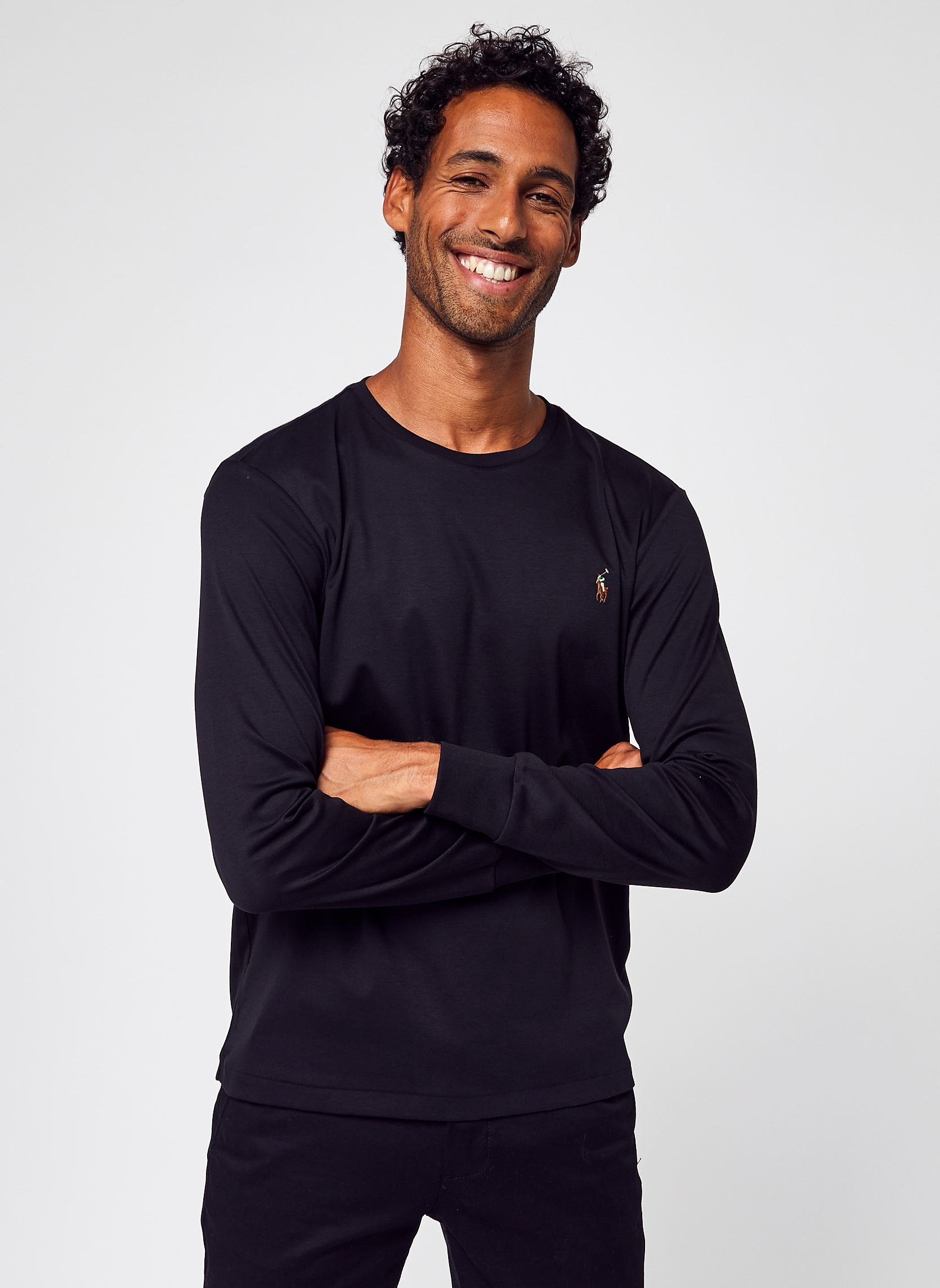 Tee-shirts T-Shirt Coupe Ajustée En Coton Doux 7107 homme noir Polo Ralph Lauren Tee-shirts T-Shirt Coupe Ajustée En Coton Doux 7107 homme noir POLO BLACK