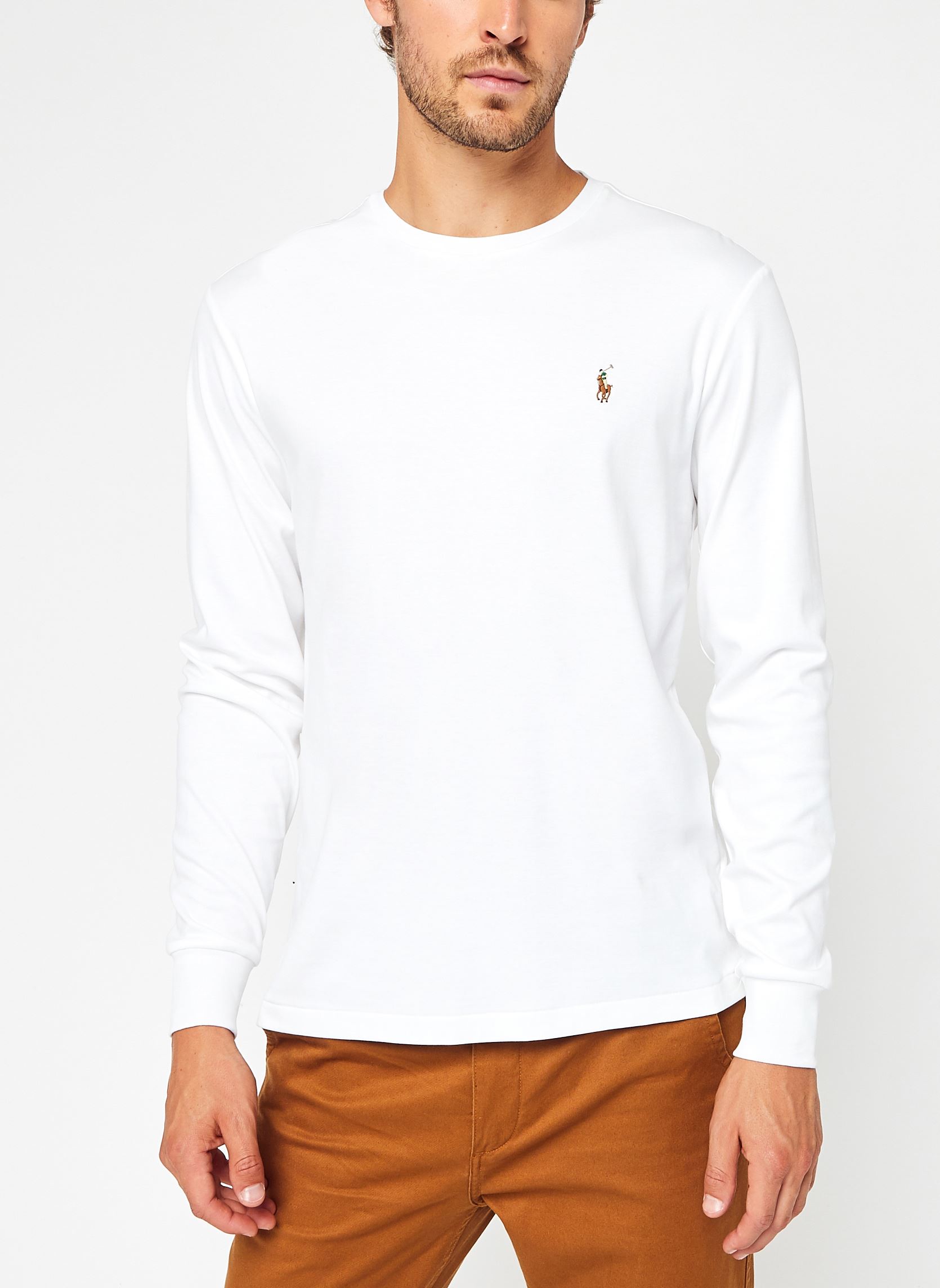 Tee-shirts T-Shirt Coupe Ajustée En Coton Doux 7107 homme blanc Polo Ralph Lauren Tee-shirts T-Shirt Coupe Ajustée En Coton Doux 7107 homme blanc WHITE