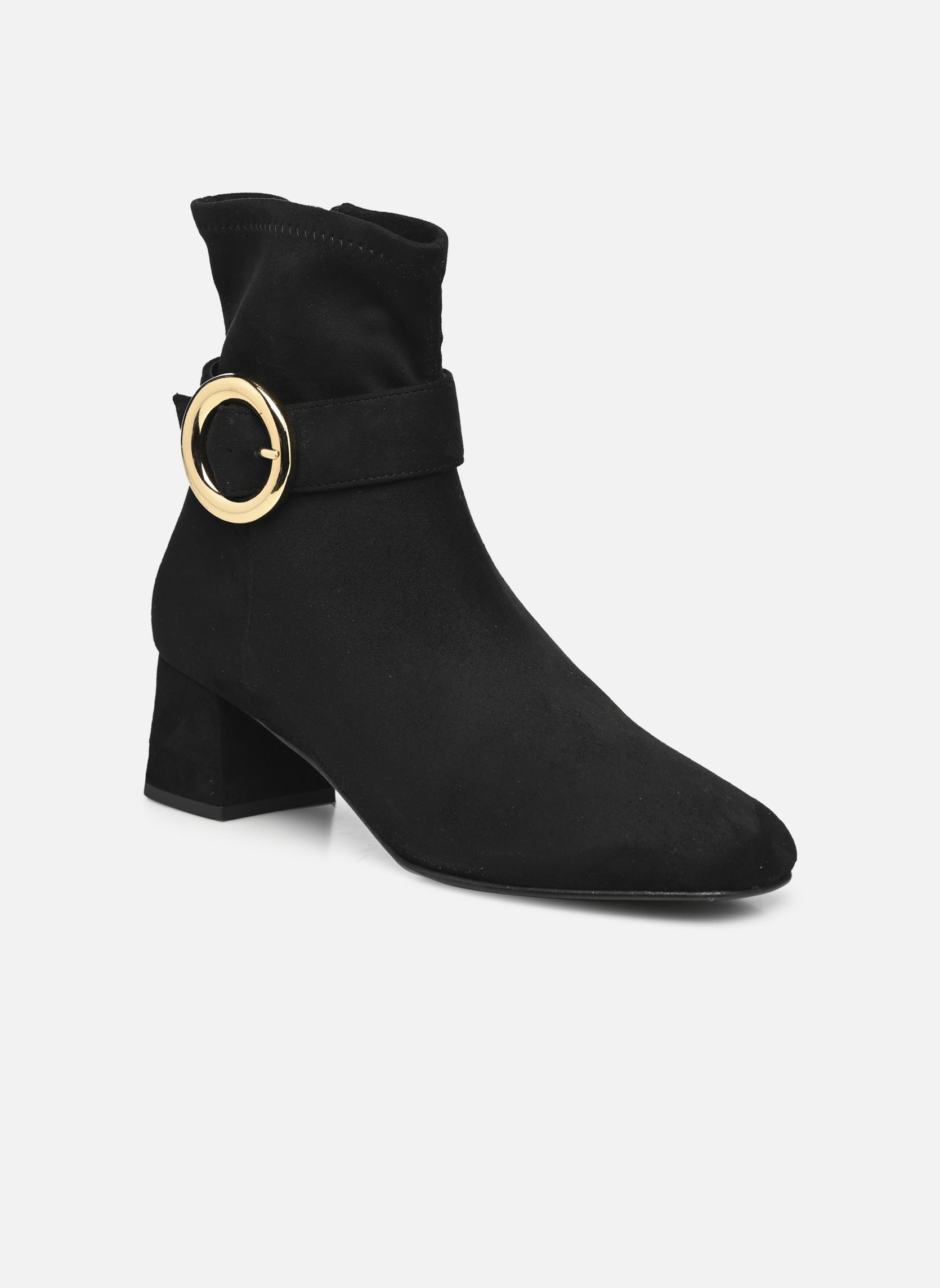 Niedrige Ankle Boots 1ADORABLE damen schwarz JB Martin Niedrige Ankle Boots 1ADORABLE damen schwarz TOILE SUEDE NOIR