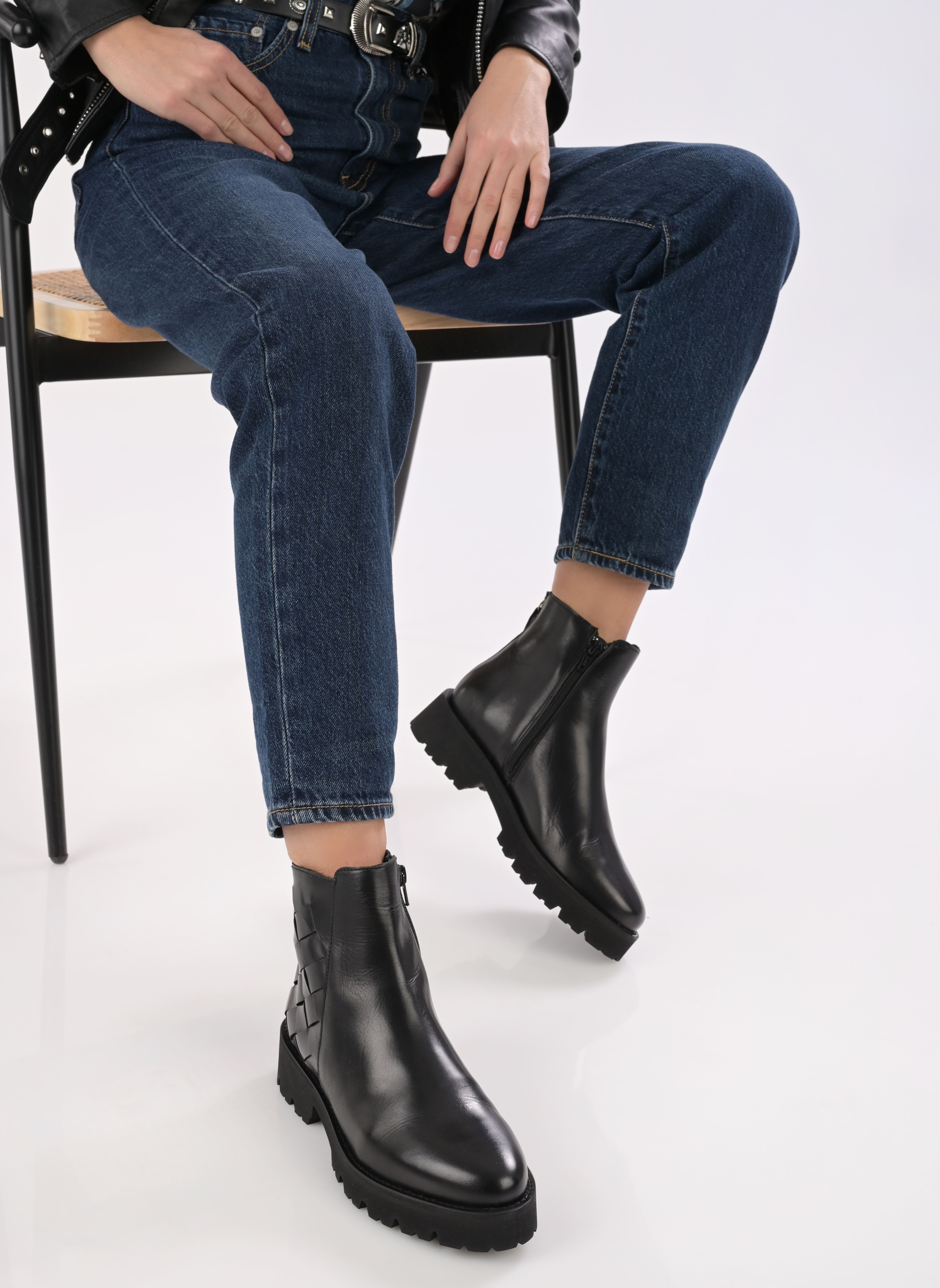 Niedrige Ankle Boots FLASH damen schwarz JB Martin Niedrige Ankle Boots FLASH damen schwarz Veau Noir