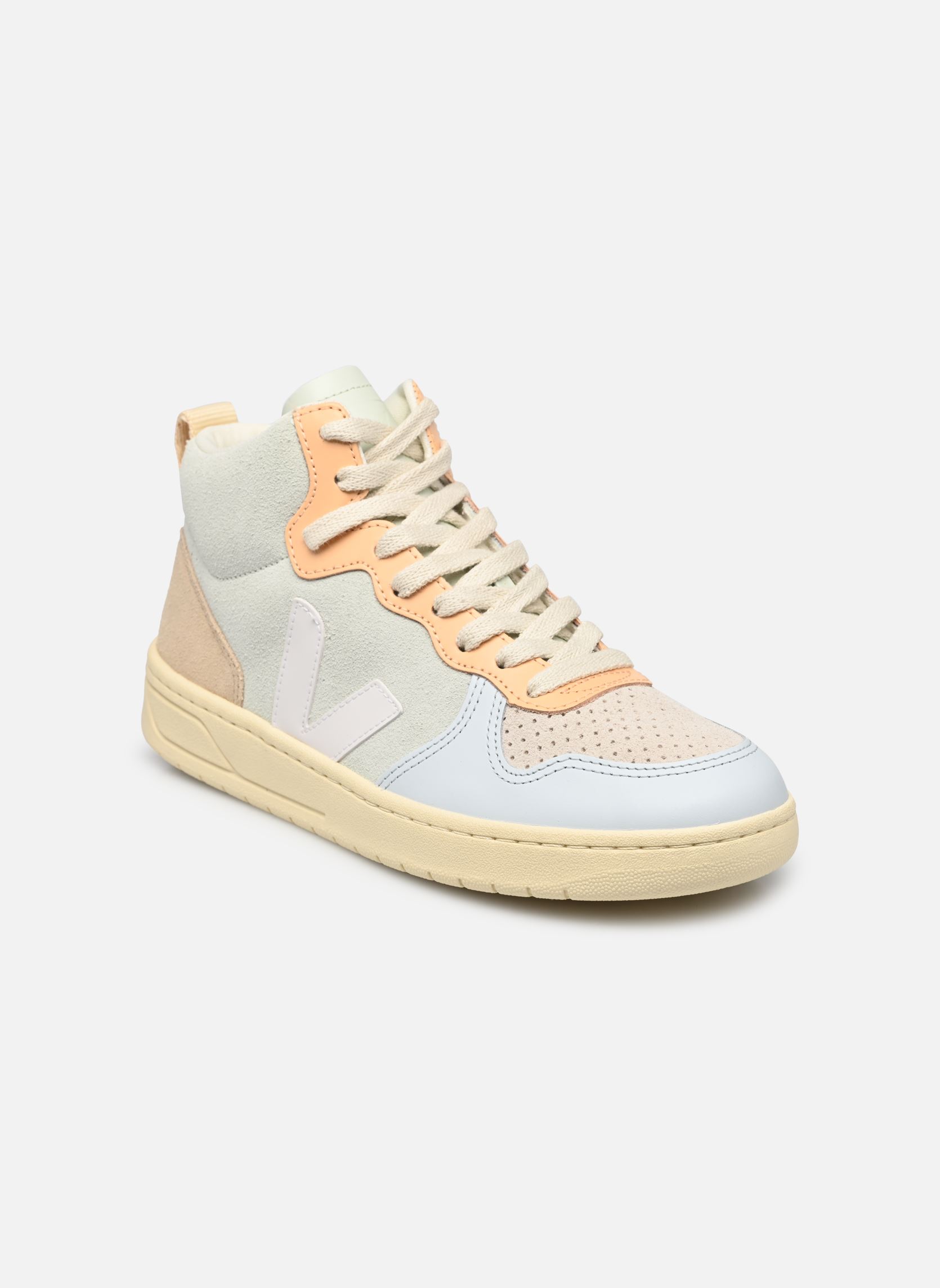 Sneakers alte V-15 Suede W donna multicolore Veja Sneakers alte V-15 Suede W donna multicolore Jade_White-Multico