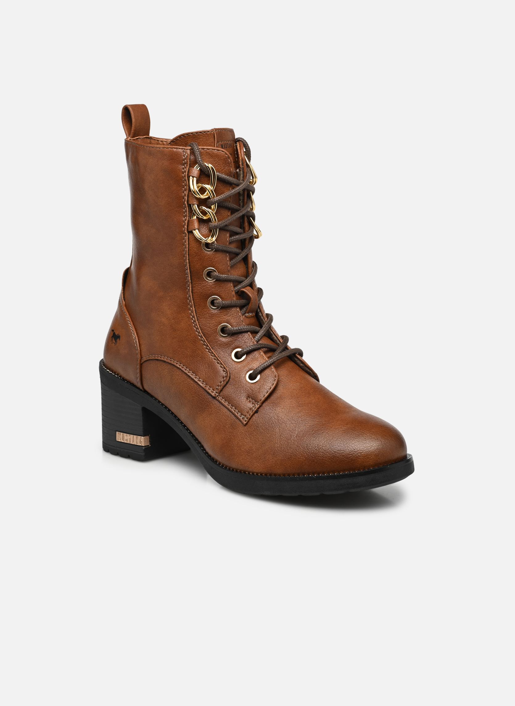 Geschnürte Stiefeletten Dessouk damen braun Mustang shoes Geschnürte Stiefeletten Dessouk damen braun Cognac