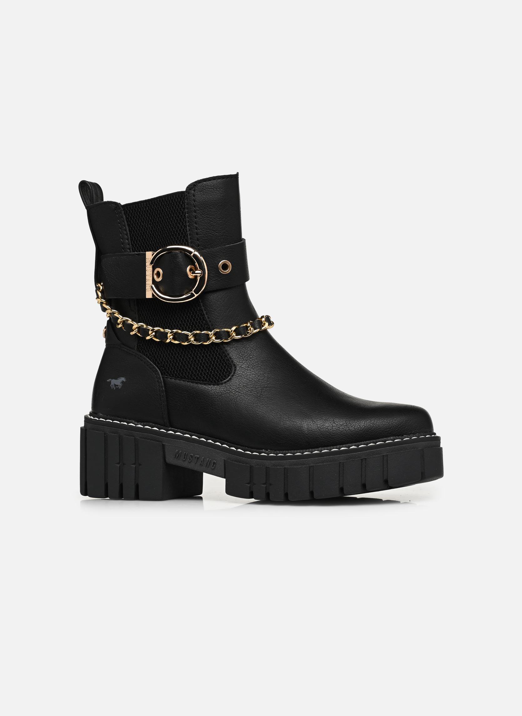 Niedrige Ankle Boots Mersa damen schwarz Mustang shoes Niedrige Ankle Boots Mersa damen schwarz Schwarz