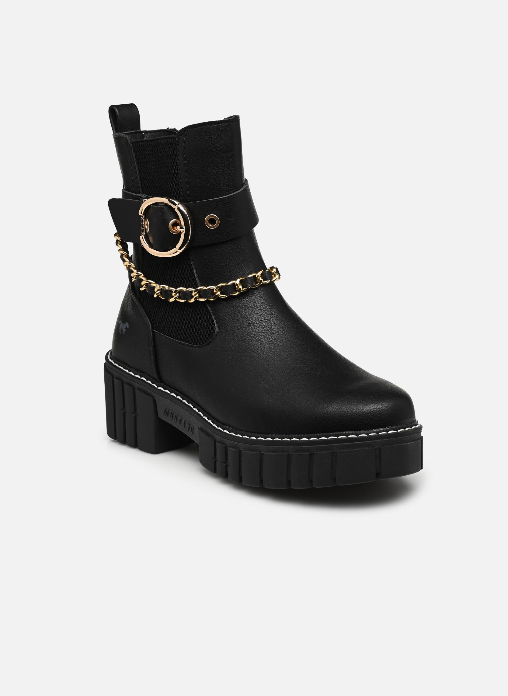 Niedrige Ankle Boots Mersa damen schwarz Mustang shoes Niedrige Ankle Boots Mersa damen schwarz Schwarz