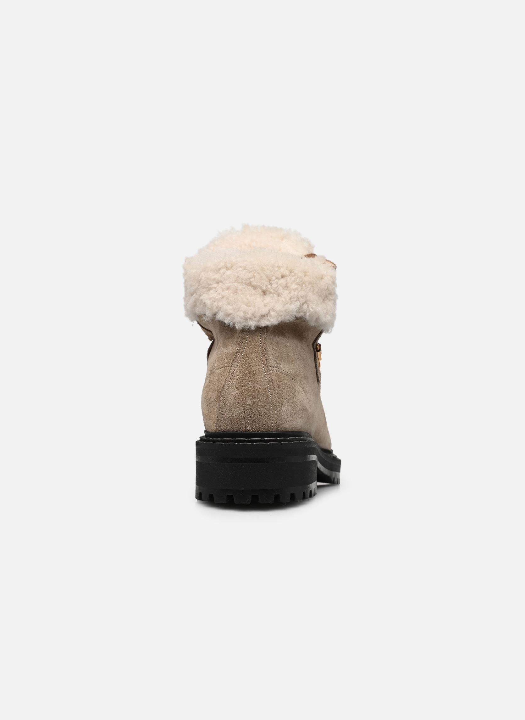 Bottines à lacets Beari Lamb Fur Oily femme beige Anonymous Copenhagen Bottines à lacets Beari Lamb Fur Oily femme beige CALF SUEDE MUSHROOM