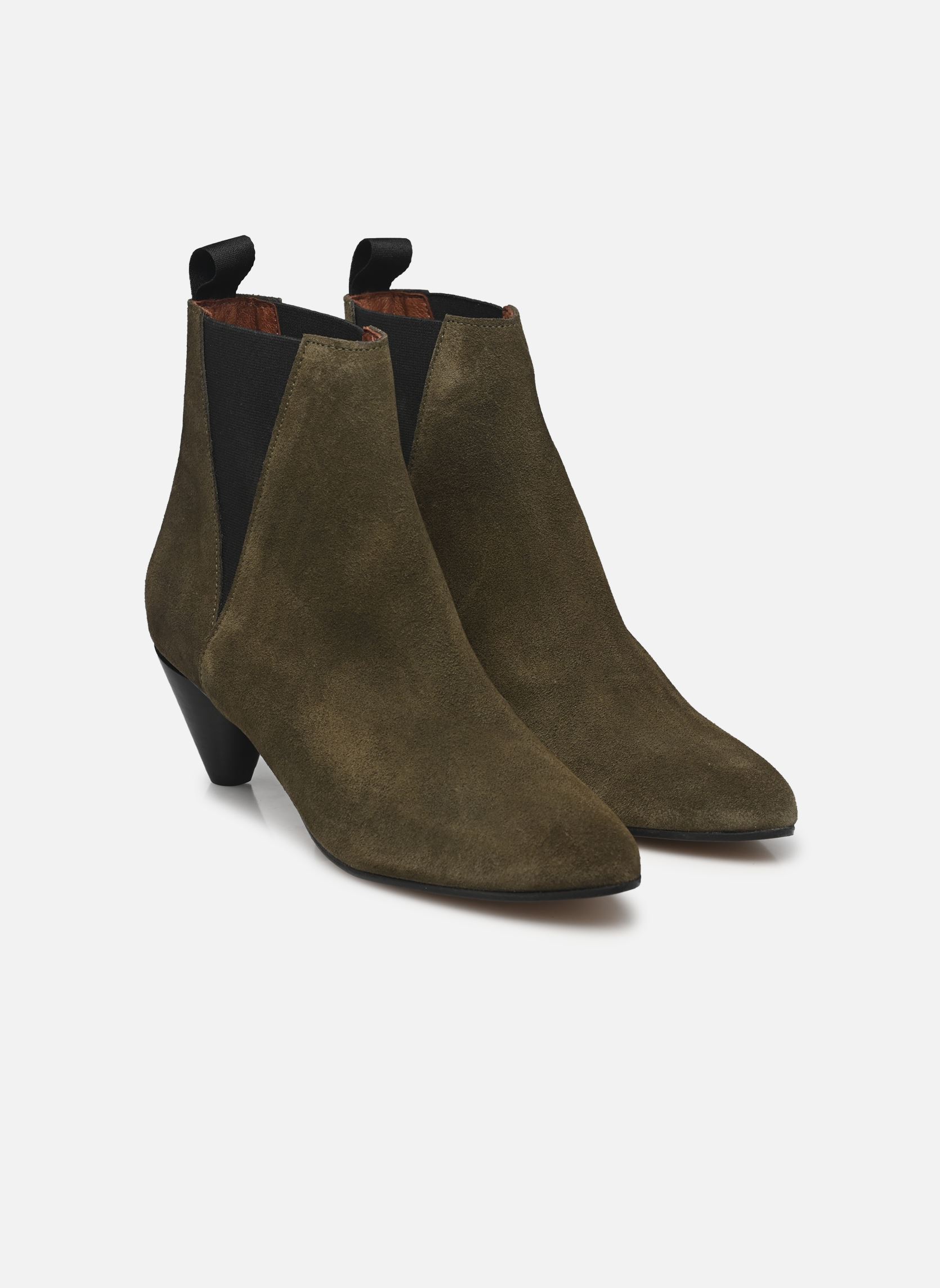Bottines basses Clivia 50 femme vert Anonymous Copenhagen Bottines basses Clivia 50 femme vert CALF SUEDE MOSS GREEN