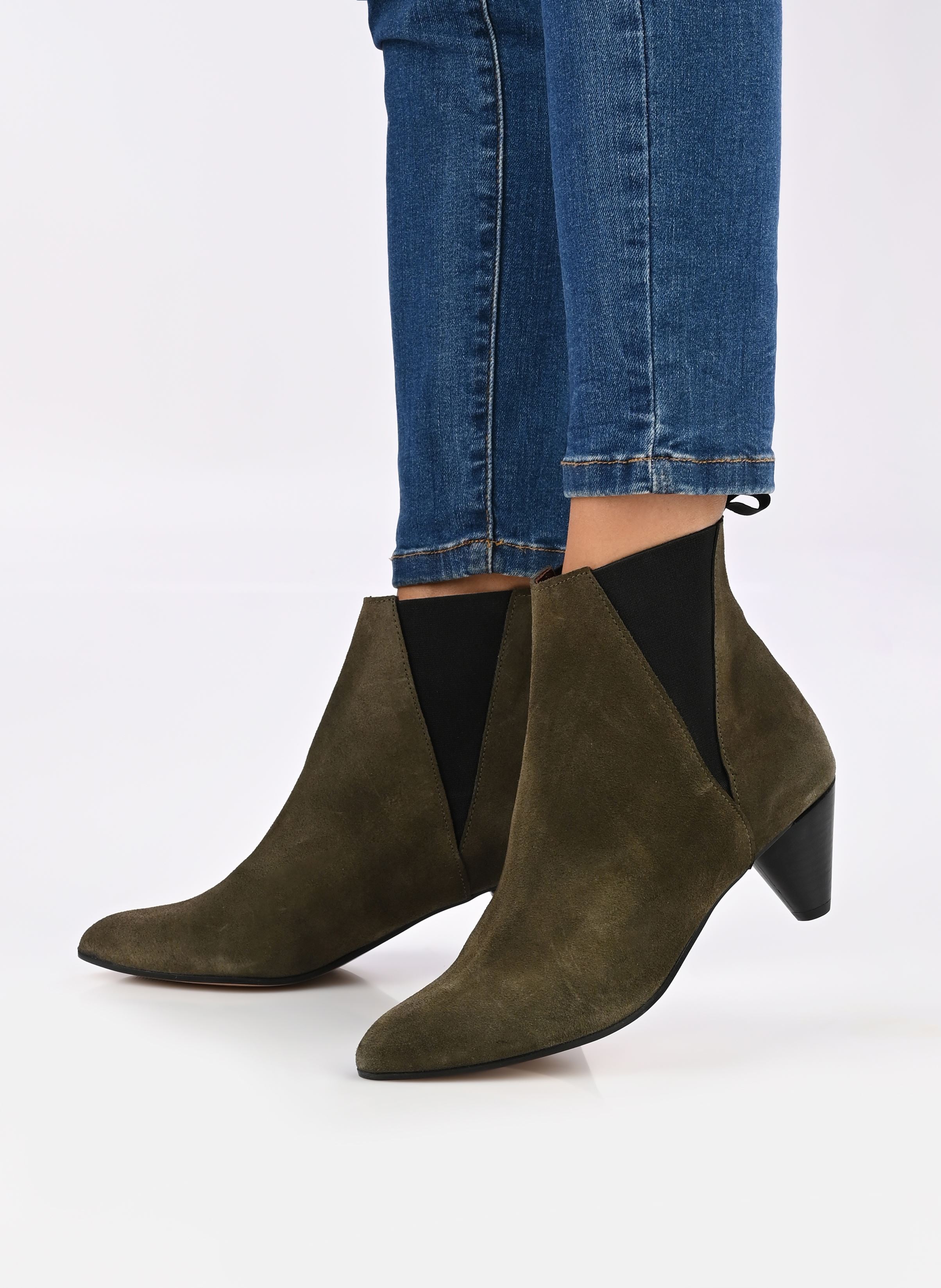 Bottines basses Clivia 50 femme vert Anonymous Copenhagen Bottines basses Clivia 50 femme vert CALF SUEDE MOSS GREEN